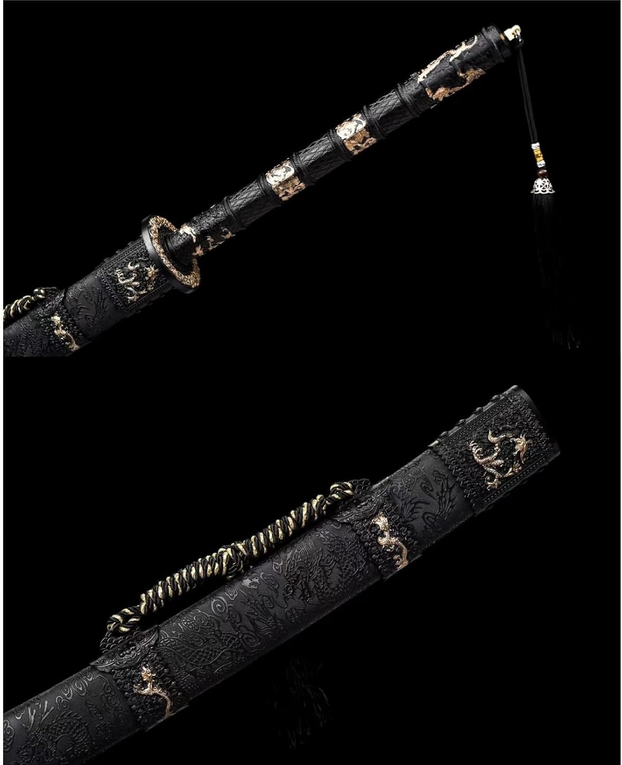 Hand Forged Kangxi Sword ¨C Hand-Forged 1060 Carbon Steel Blade,Alloy Handle with Gold Detailing
