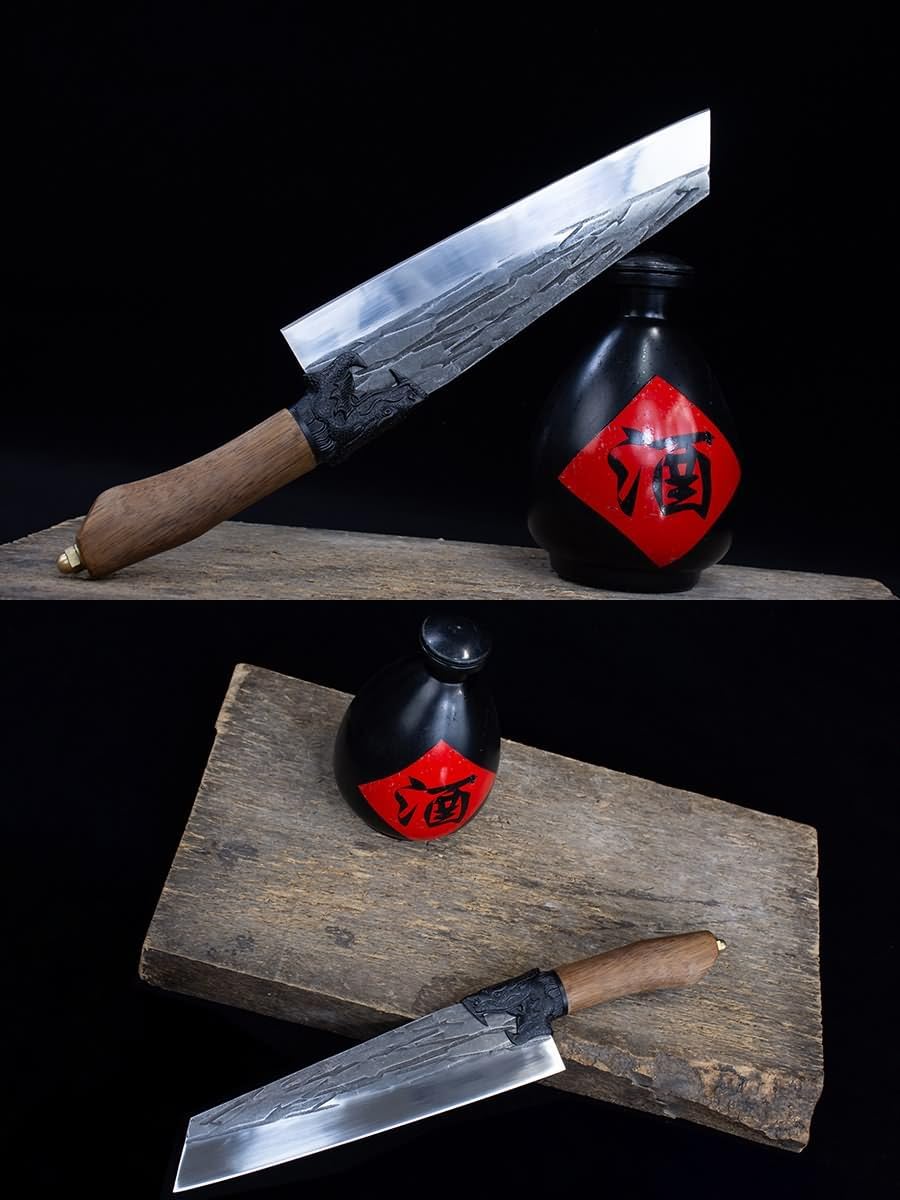 Dragon-Series Chef Knife | 7Cr17Mov Steel & Teak Handle