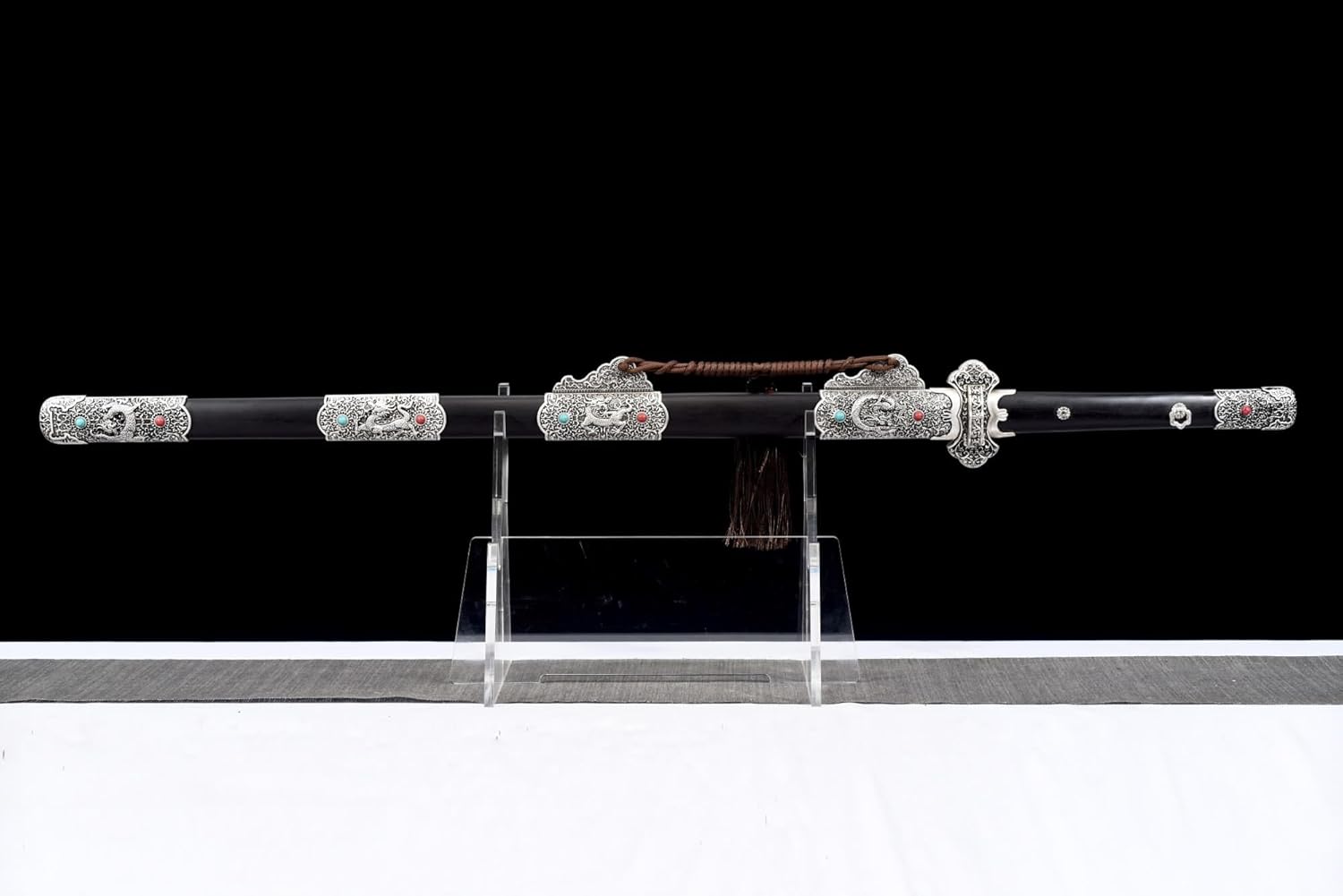 Hand Forged Tang Dao Sword - Damascus Steel with Tang Dynasty Design