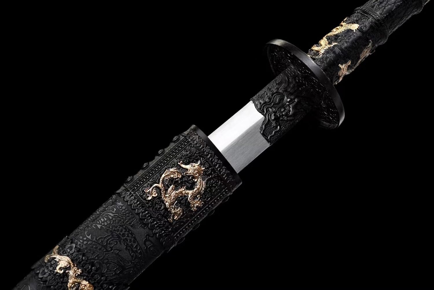 Hand Forged Kangxi Sword ¨C Hand-Forged 1060 Carbon Steel Blade,Alloy Handle with Gold Detailing