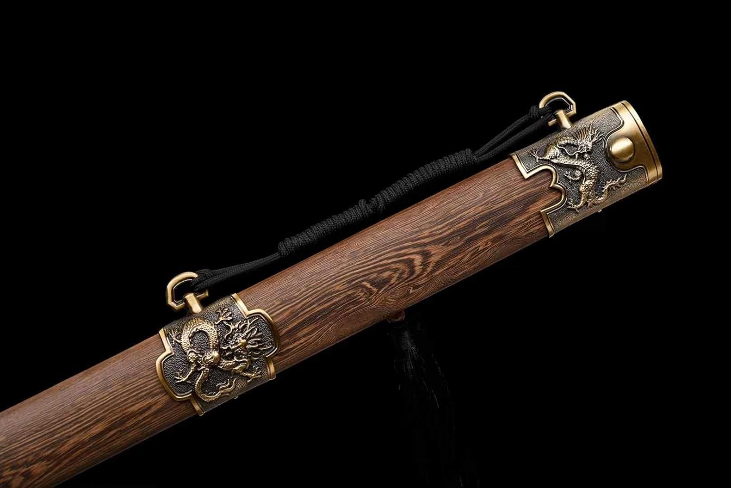 Hand Forged Dragon King Sword – 8-Sided Damascus Steel Blade, Rosewood Scabbard(Damascus Steel)