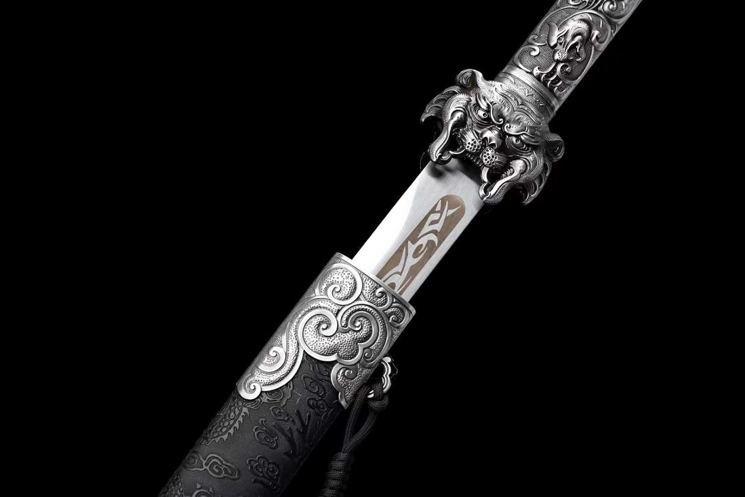 Hand Forged Dragon King Dao Sword - Hand-Forged High carbon Steel Blade, Zinc Alloy Dragon Fittings