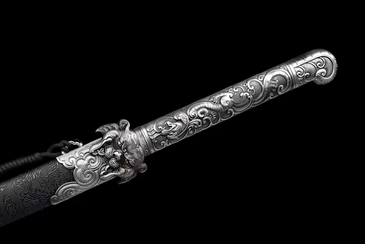 Hand Forged Dragon King Dao Sword - Hand-Forged High carbon Steel Blade, Zinc Alloy Dragon Fittings