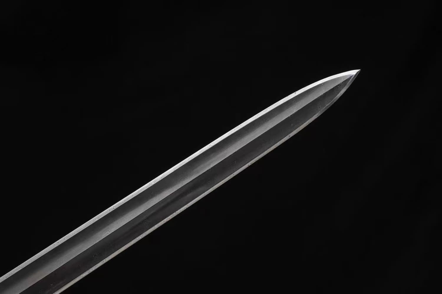 Han jian Sword - Forged Damascus Steel Blade - Brass Fittings,Collectible Gift