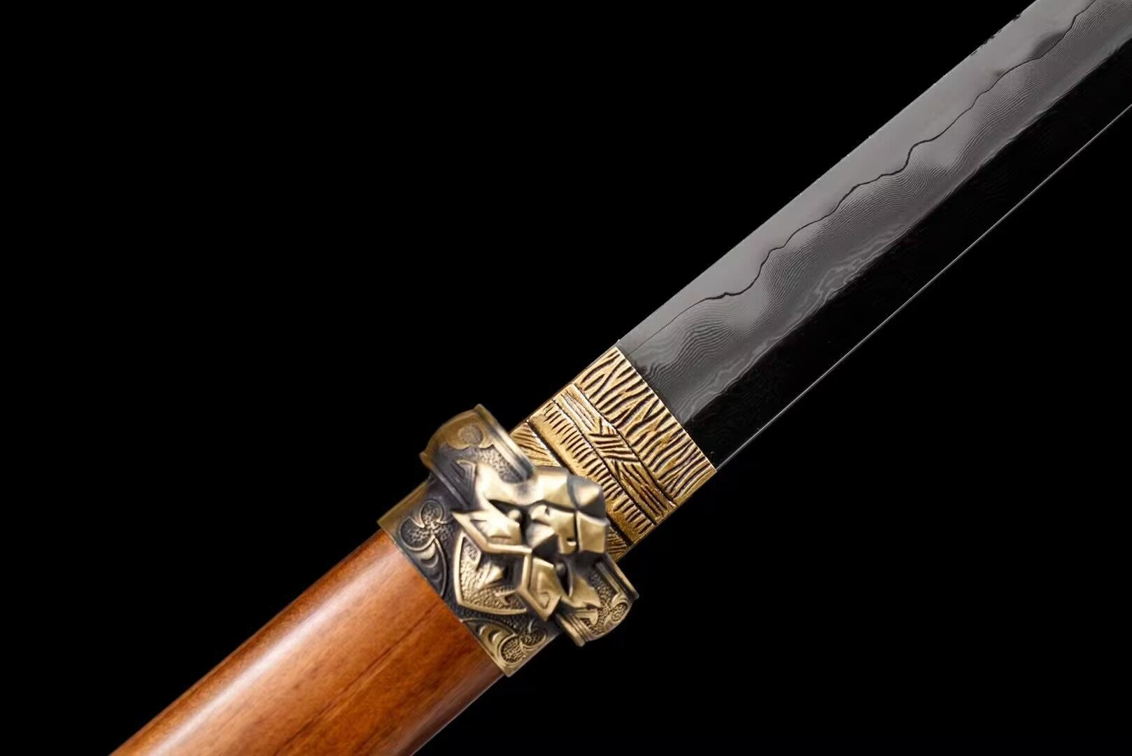 Hand Forged Dragon bones Tang Heng sword(Damascus steel)