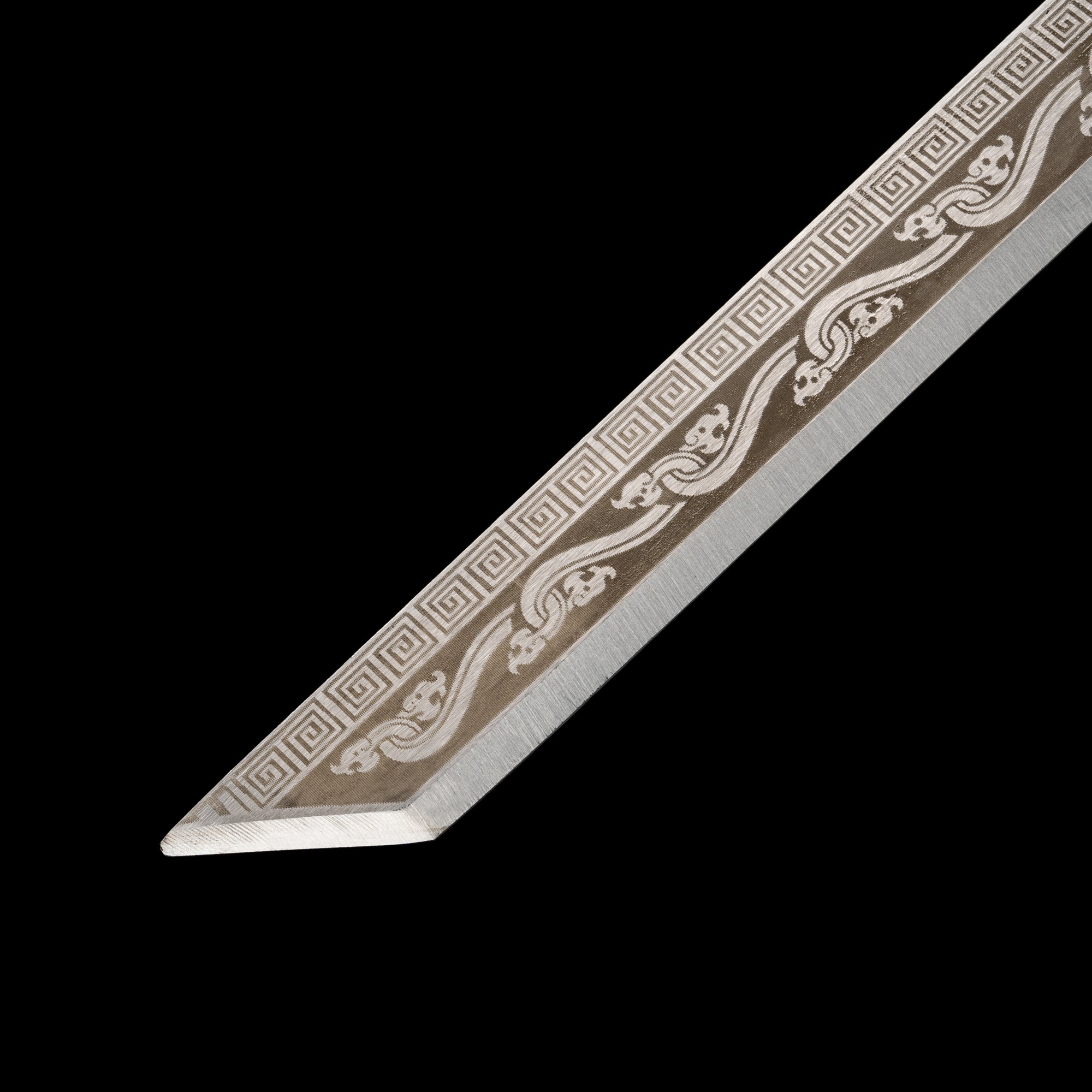 Hand Forged black dragon Tang Heng sword(1060 Carbon Steel)