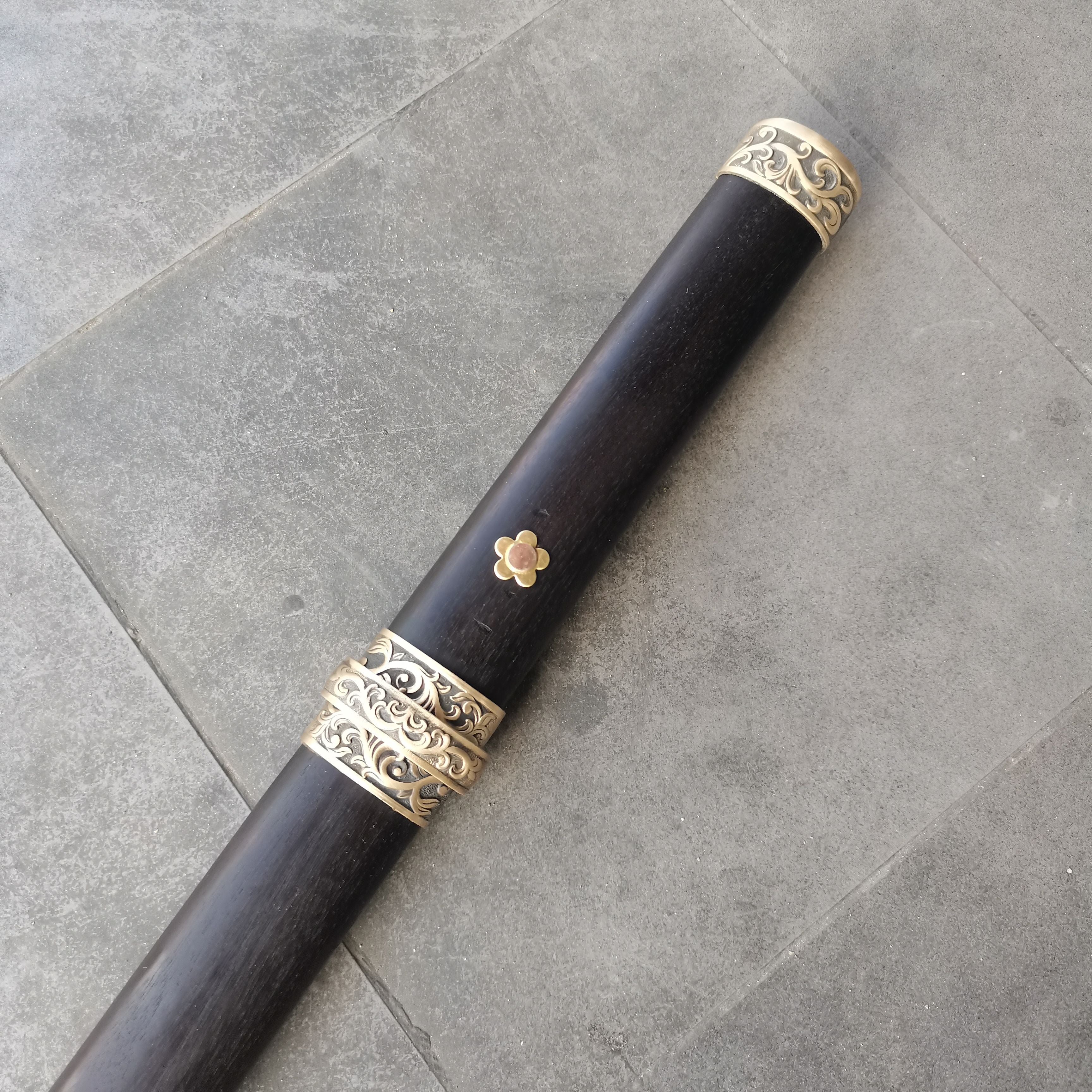 Hand Forged Blackwood Tang Heng sword(Damascus steel)