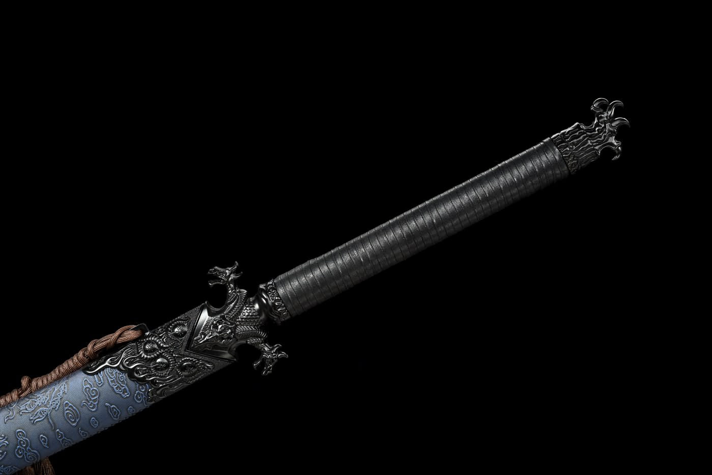 Chineae Swords,Dragon dao,Machetes Sword Real,Hand Forged High Carbon Steel Blue Blade,Alloy Fittings,LOONGSWORD