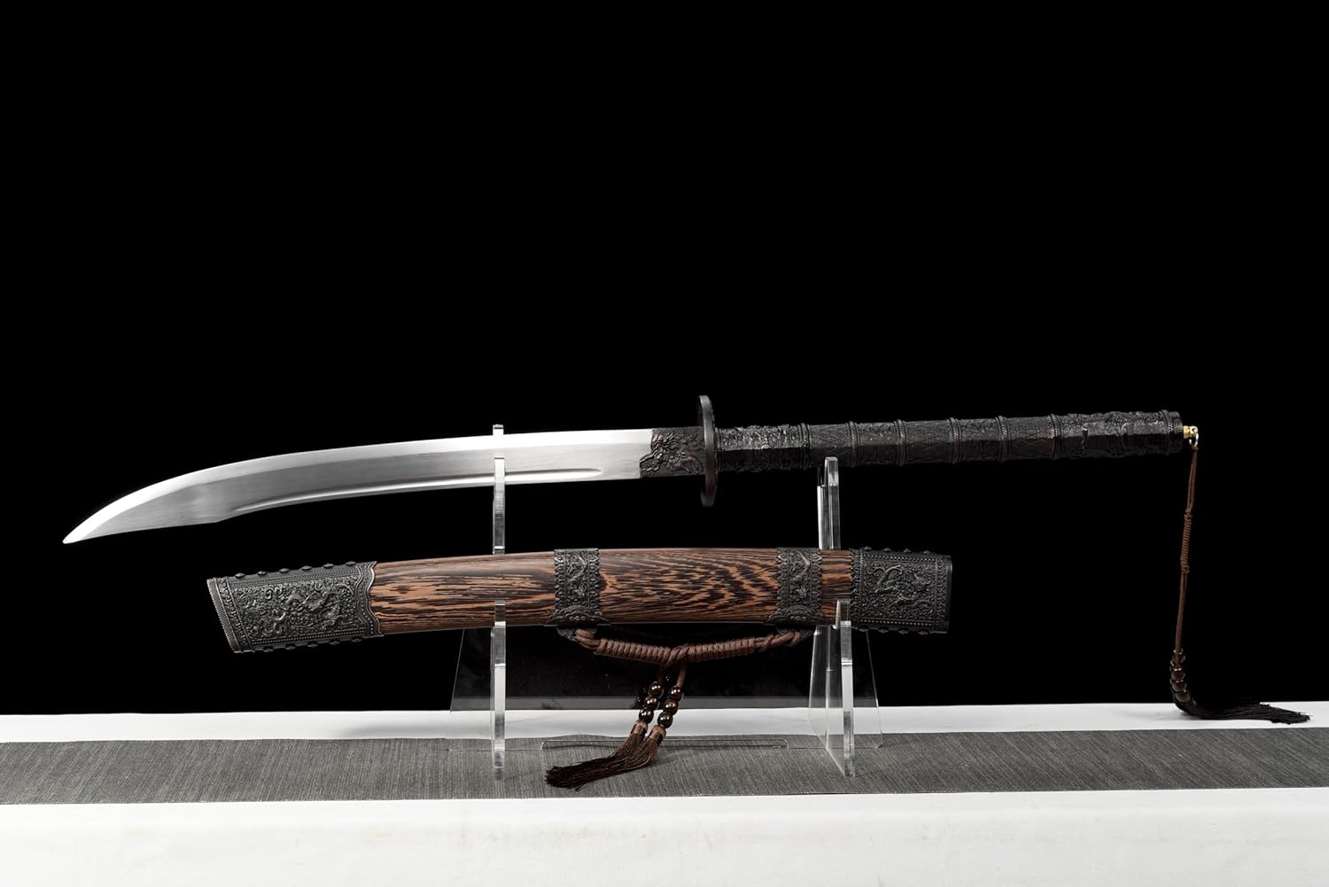 Hand Forged Hand-Forged Kangxi Dao ¨C High carbon Steel Blade with Rosewood Scabbard