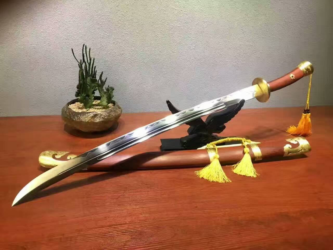 Broadsword/T10 high-carbon steel blade/Brass fittings - Chinese sword shop