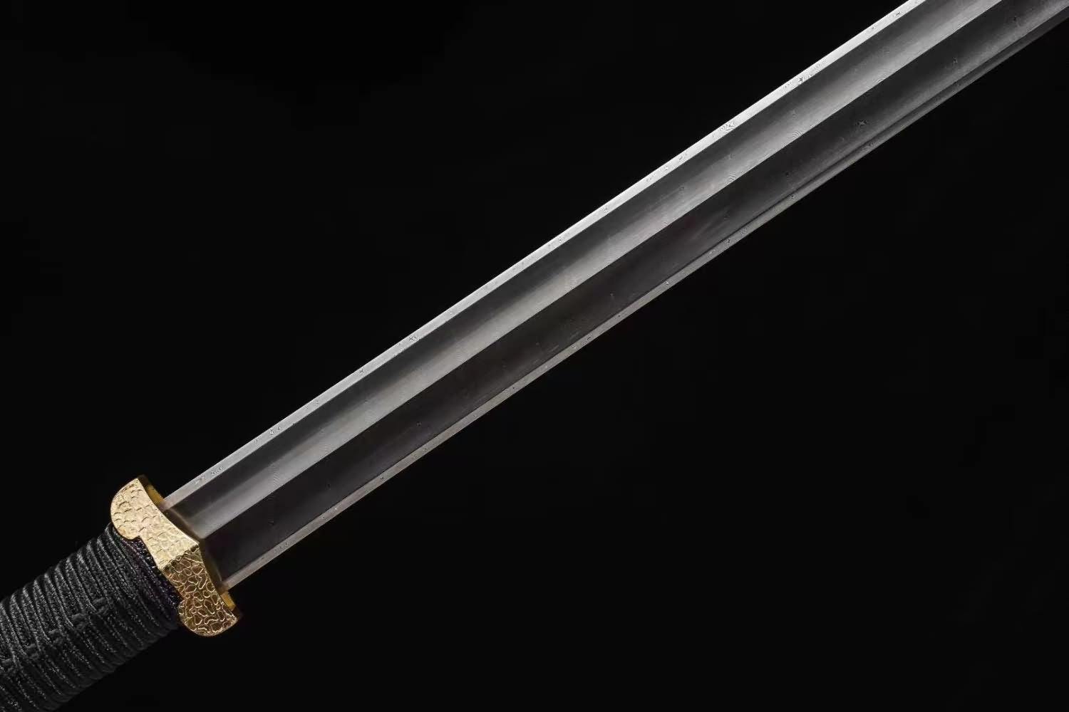 Han jian Sword - Forged Damascus Steel Blade - Brass Fittings,Collectible Gift