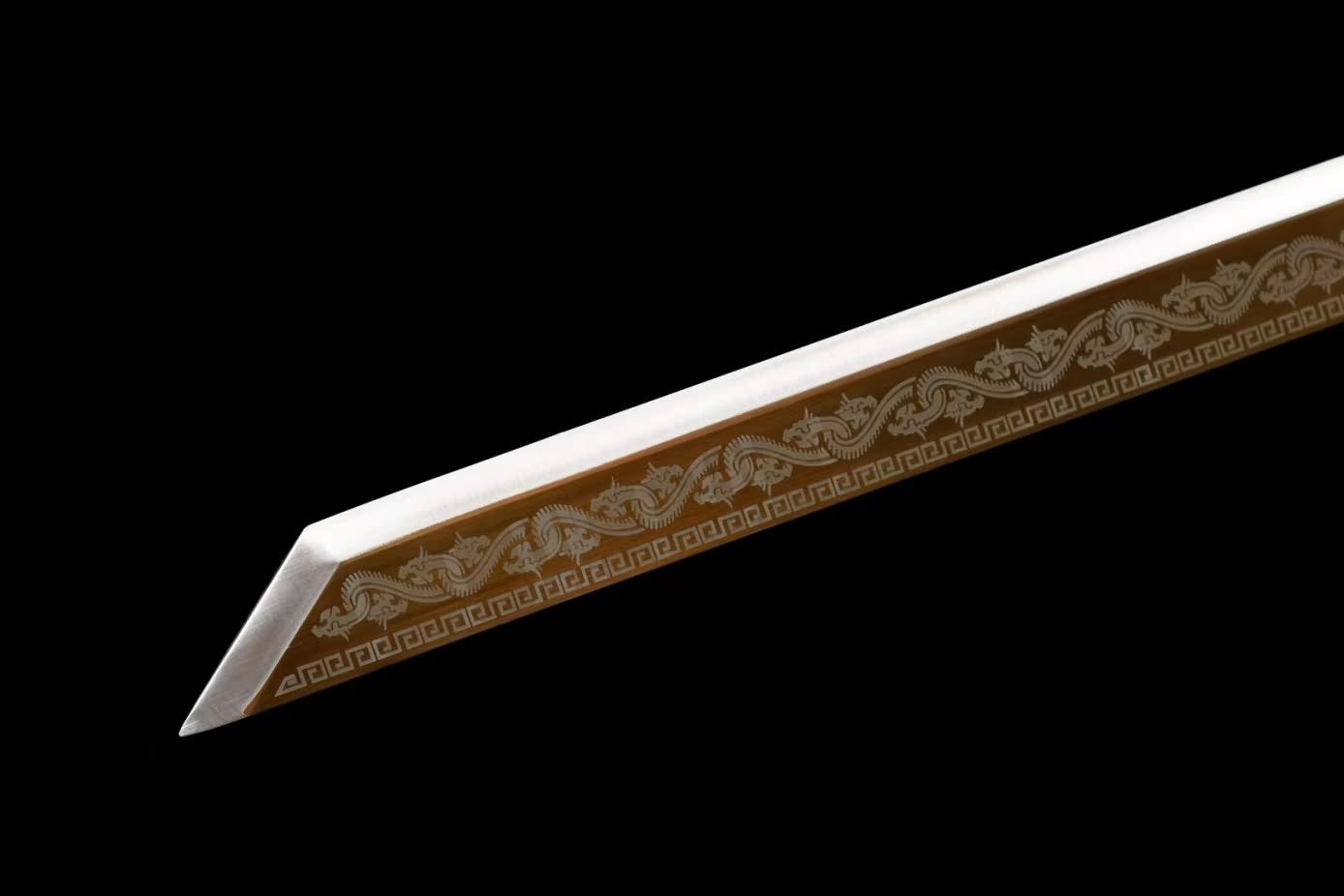 Tang dao Battle Ready High Carbon Steel Blade,Alloy Fittings,PU Scabbard,LOONGSWORD
