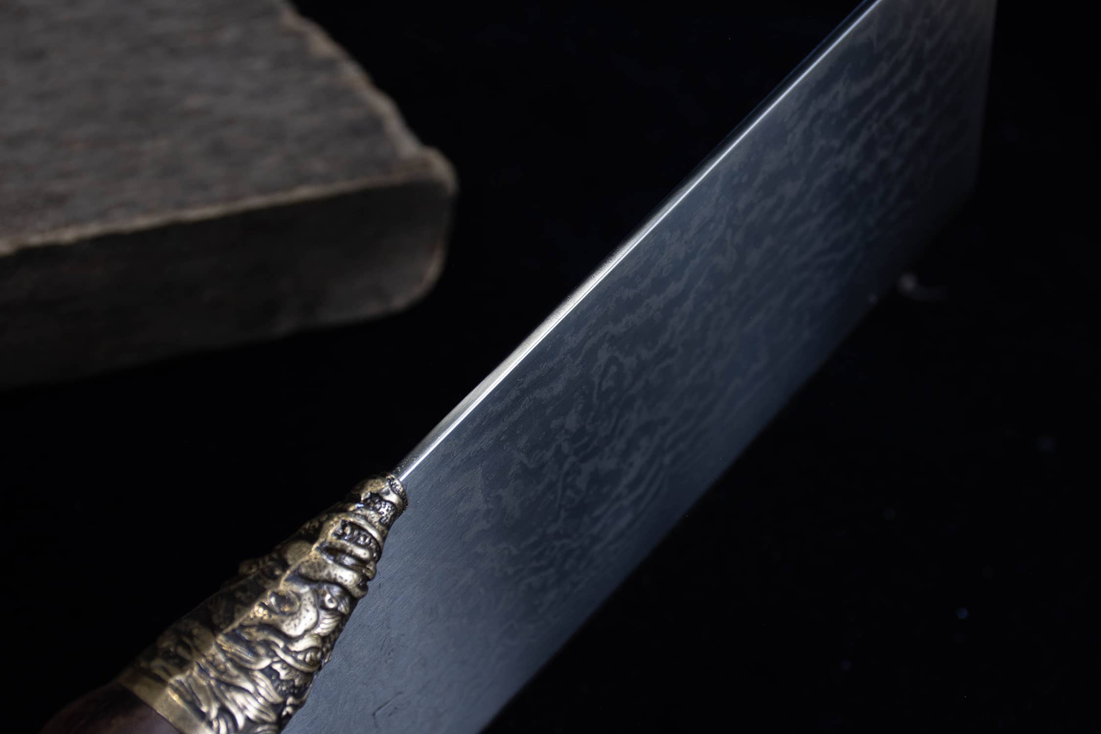 Chinese Cleaver Crouching Tiger Chef Kitchen Knives Home Cooking Slicing Tools(Damascus steel)