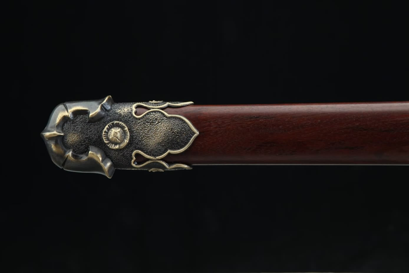 Tang jian Damascus Steel octahedral Blade,Brass Fittings,Rosewood Scabbard,LOONGSWORD