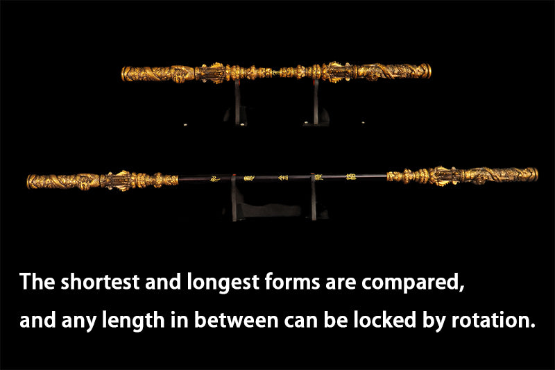 Black Myth Wukong Ruyi Golden Band Cudgel semi-metal weapon model 1:1 solid toy retractable