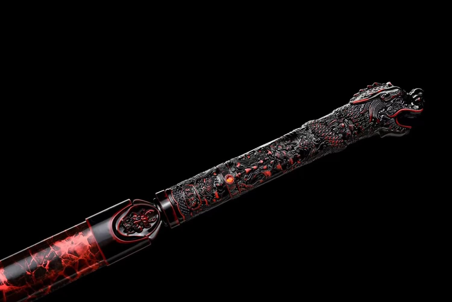 Loong Saber Sword Real Forged High Carbon Steel red Blade,Alloy Fittings