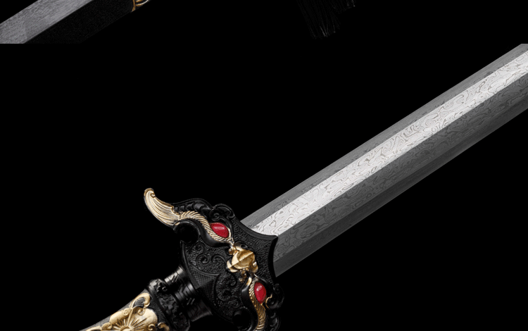 Handmade Sword of Leaning Heaven Han sword (Damascus steel)