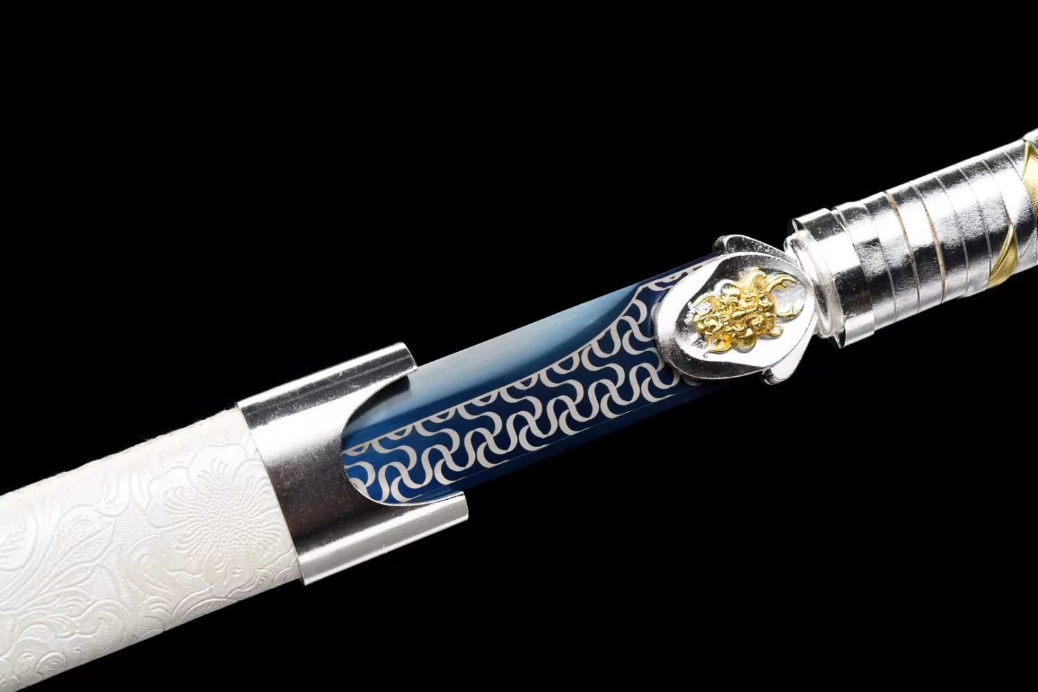 Tang Dynasty Sword | Forged High Carbon Steel Blade | Alloy Fittings | Faux Leather Wrapped Scabbard