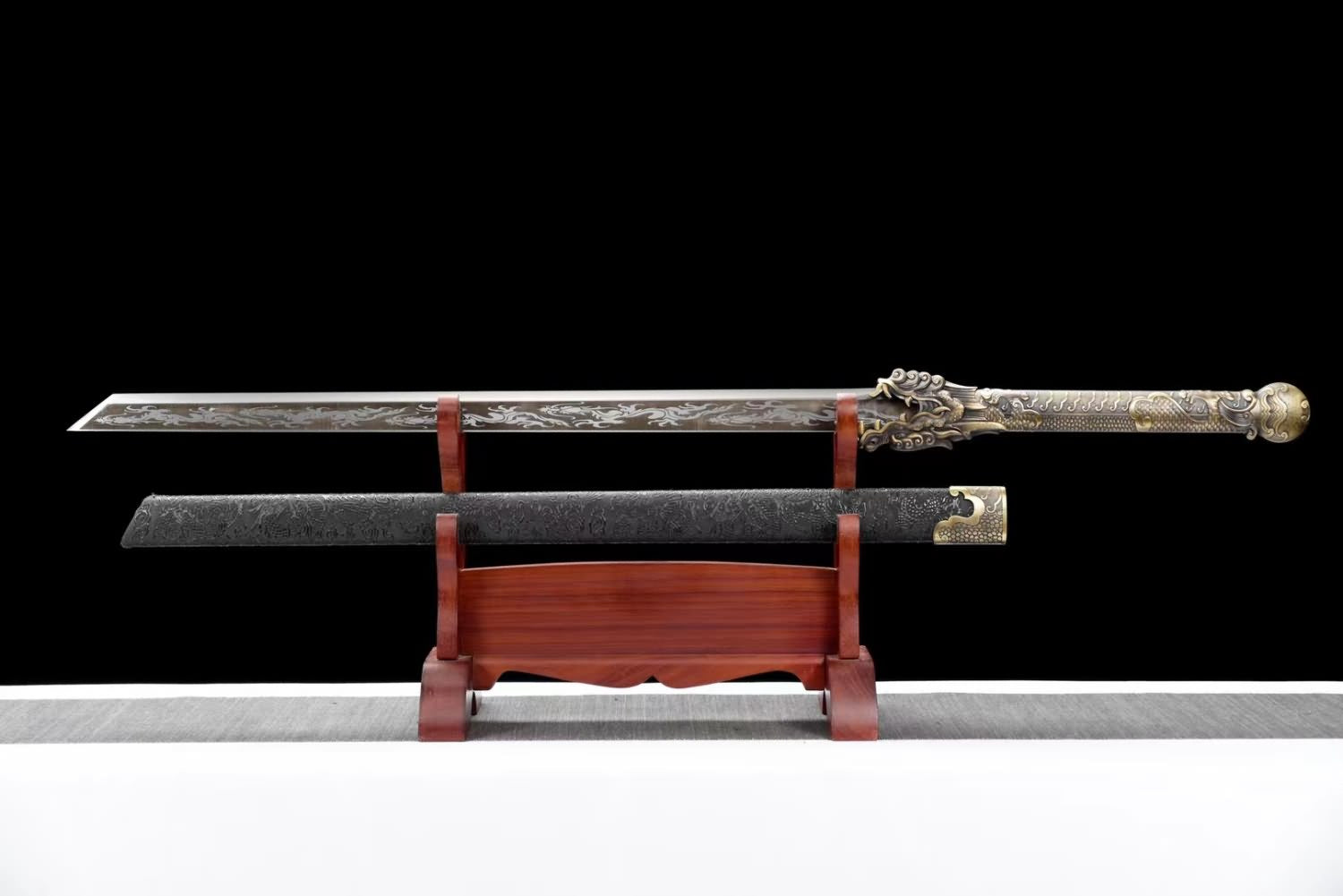 Dragon Handle Tang dao Sword, High Carbon Steel Blade, Martial Arts and Collectible