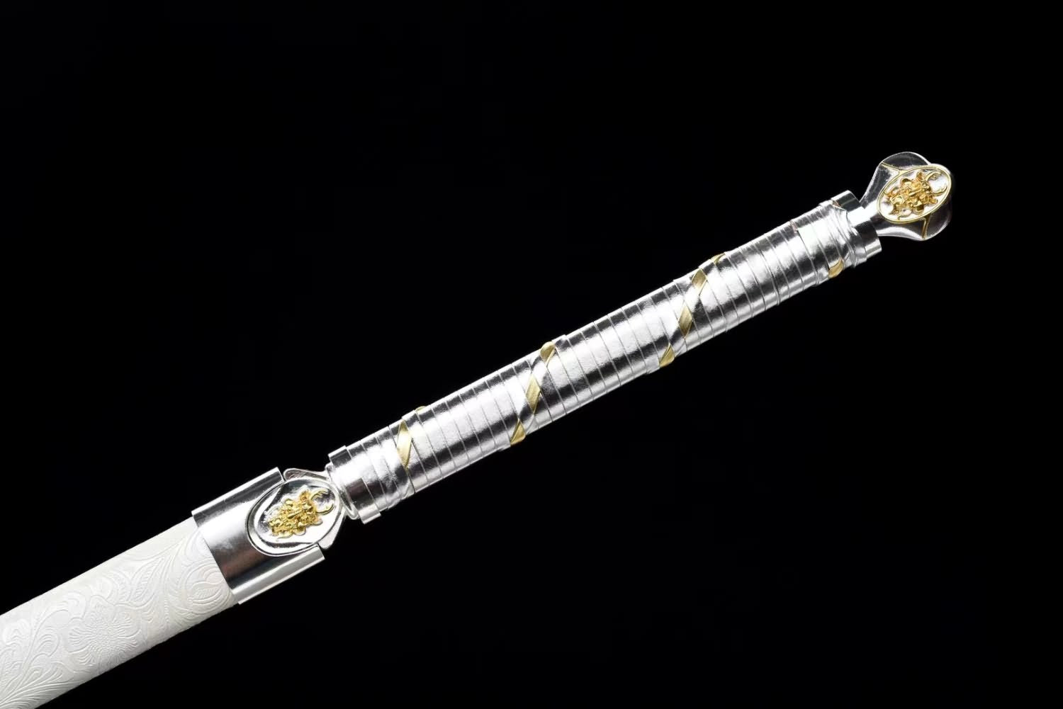 Tang Dynasty Sword | Forged High Carbon Steel Blade | Alloy Fittings | Faux Leather Wrapped Scabbard