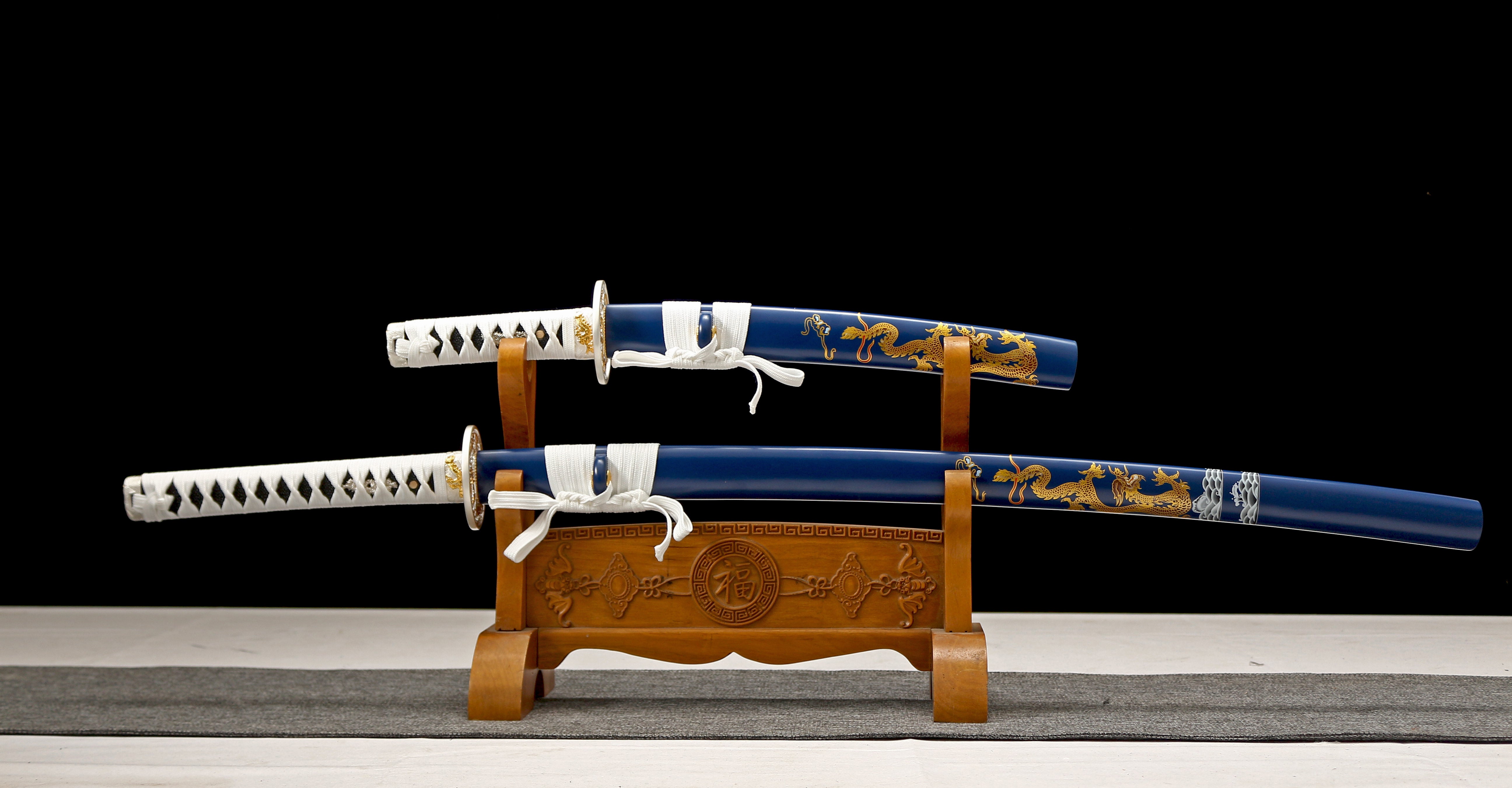 Hand Forged Japanese Katana Tanto Ryuunohane Legacy Blade Set(1095 Carbon Steel)