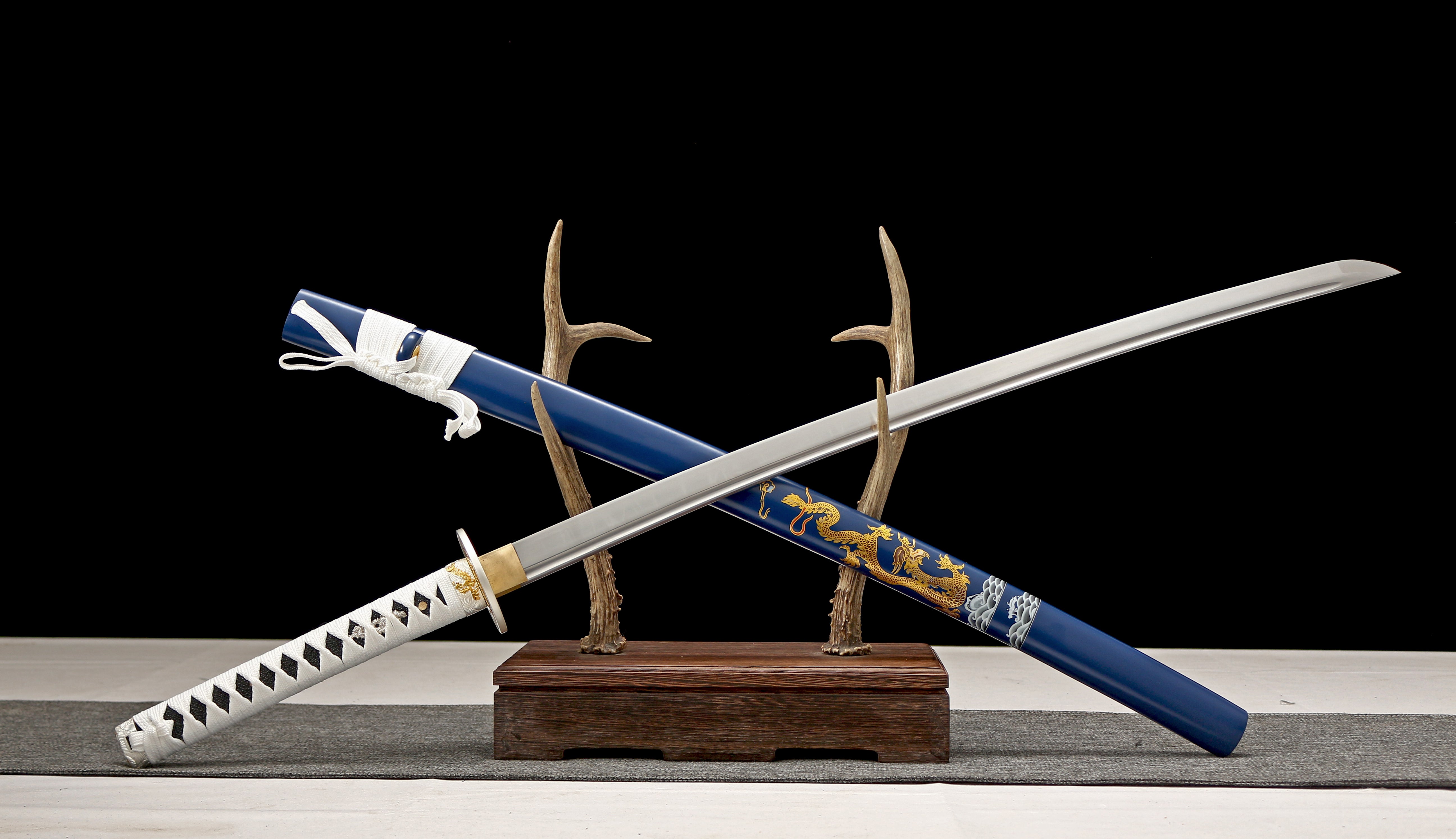 Hand Forged Japanese Katana Tanto Ryuunohane Legacy Blade Set(1095 Carbon Steel)