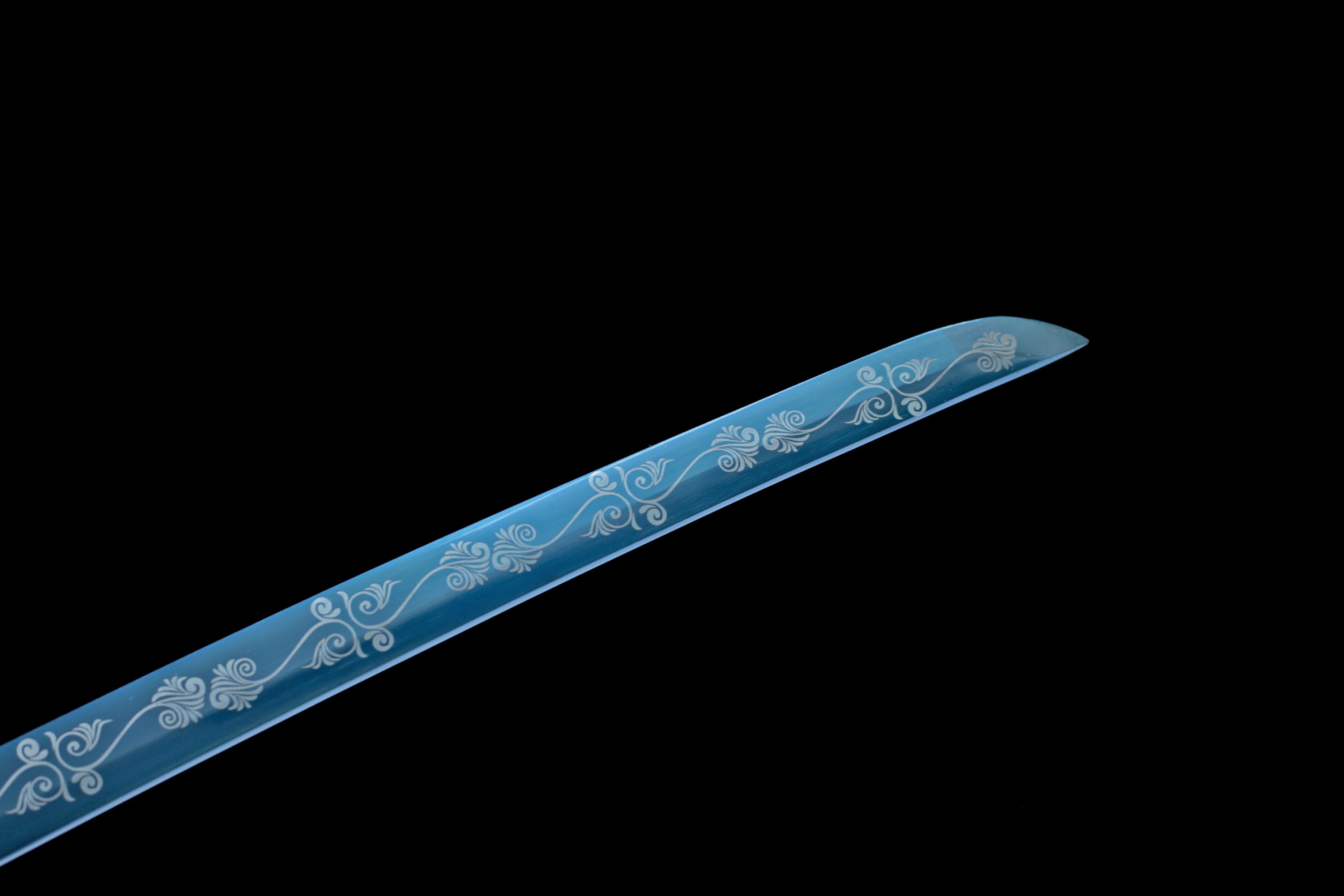 Hand Forged Japanese Katana Azure Wraithdance Blade(1095 Carbon Steel)