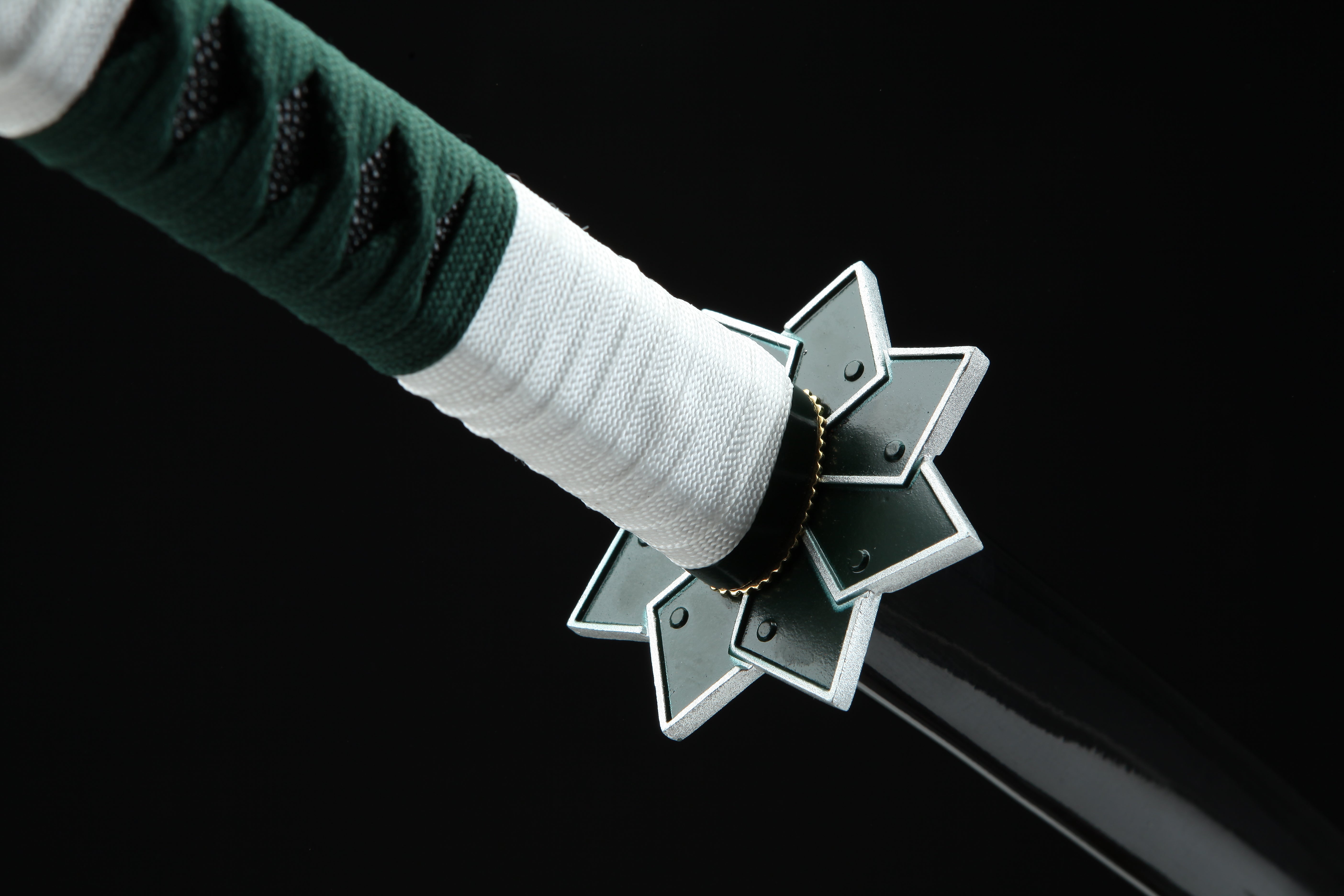 Hand Forged Demon Slayer Katana Shinazugawa Sanemi Nichirin Sword(1045 Carbon Steel)