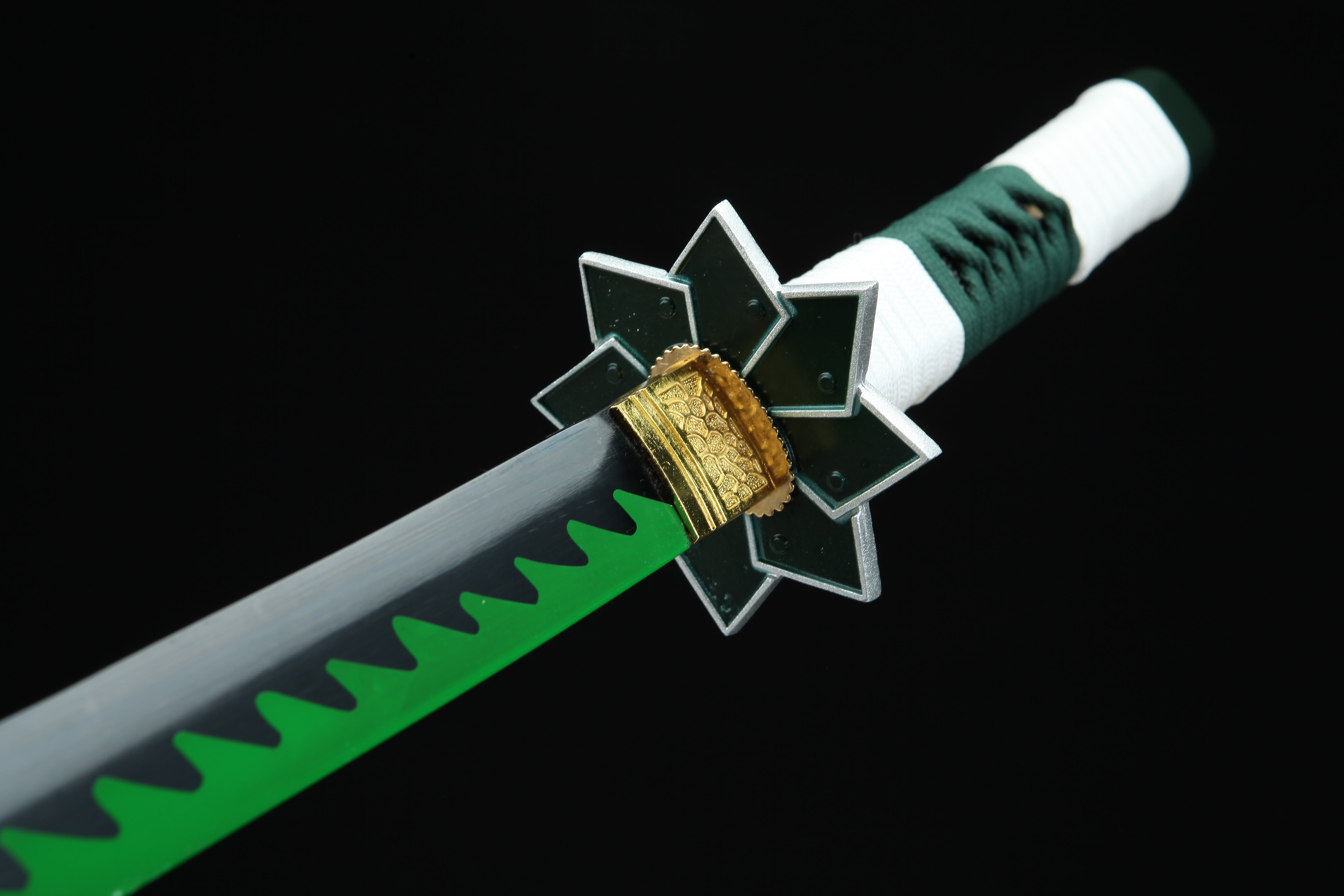 Hand Forged Demon Slayer Katana Shinazugawa Sanemi Nichirin Sword(1045 Carbon Steel)