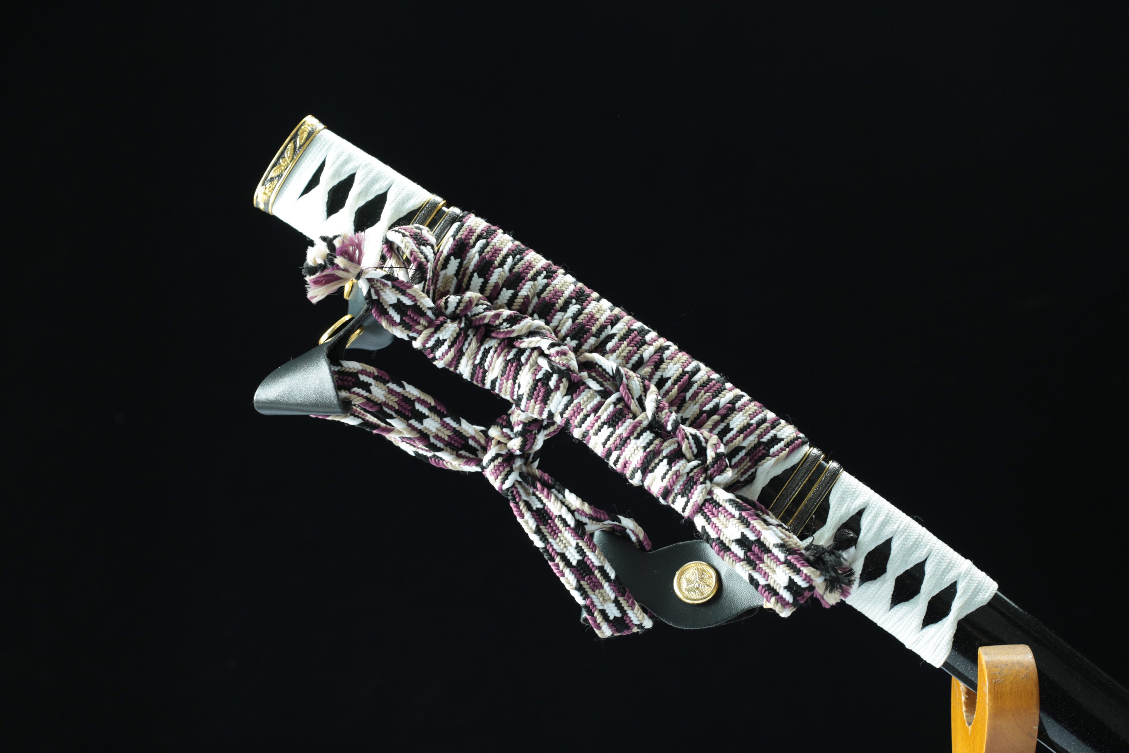 Hand Forged Japanese Tachi Midnight Sakura Blade(1095 Carbon Steel)