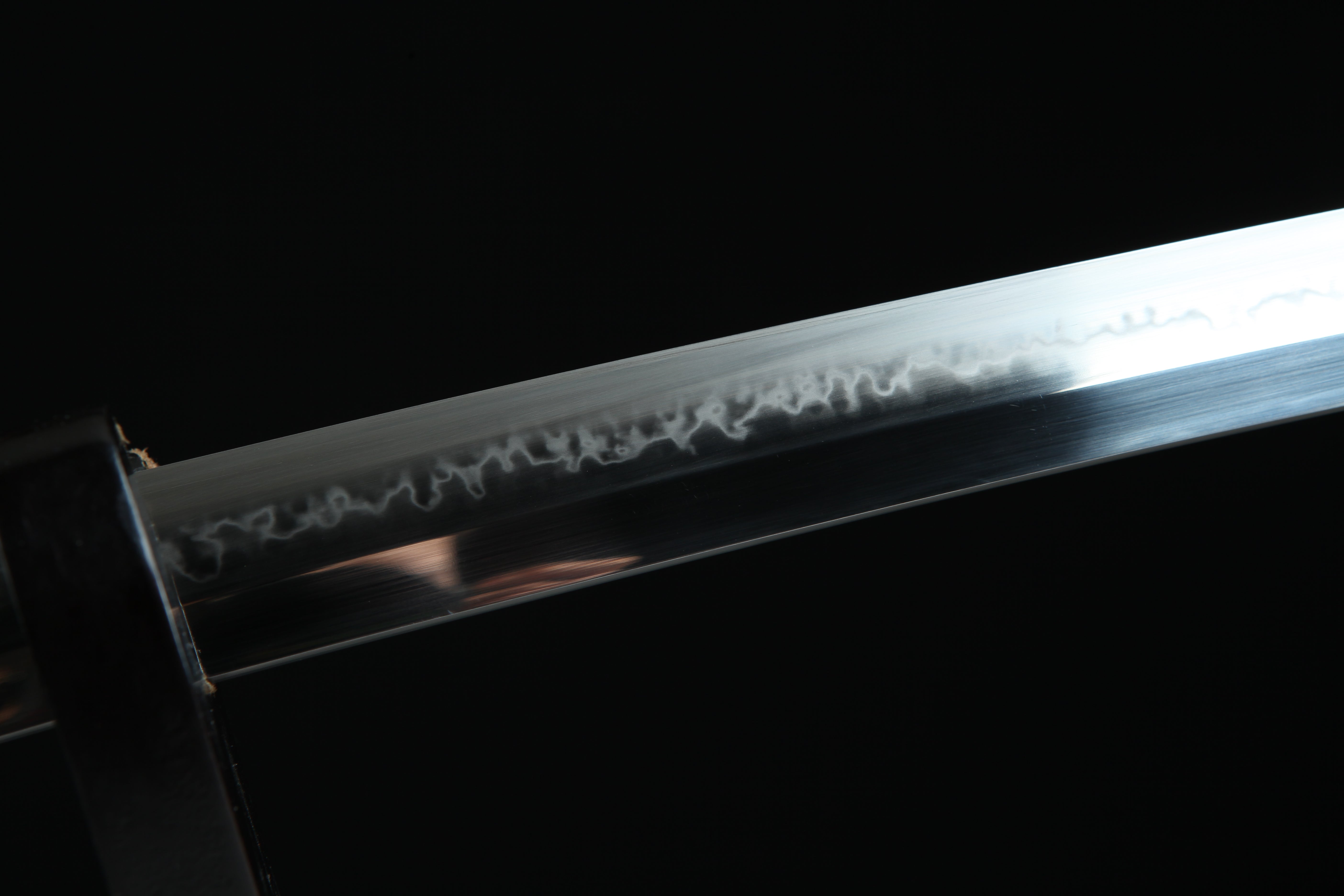 Hand Forged Japanese Katana Gilded Abyss Blade(Damascus Steel)