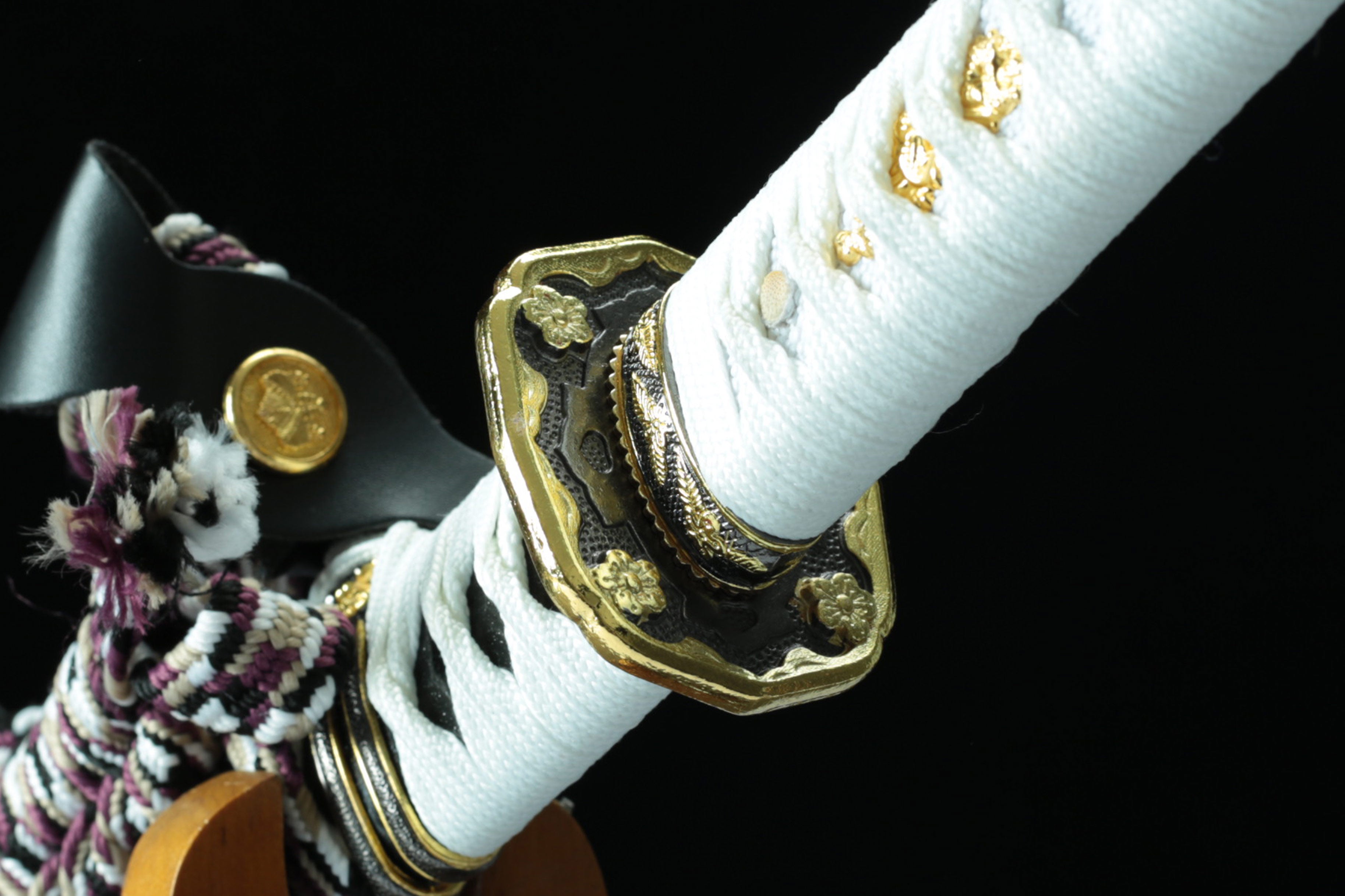 Hand Forged Japanese Tachi Midnight Sakura Blade(1095 Carbon Steel)