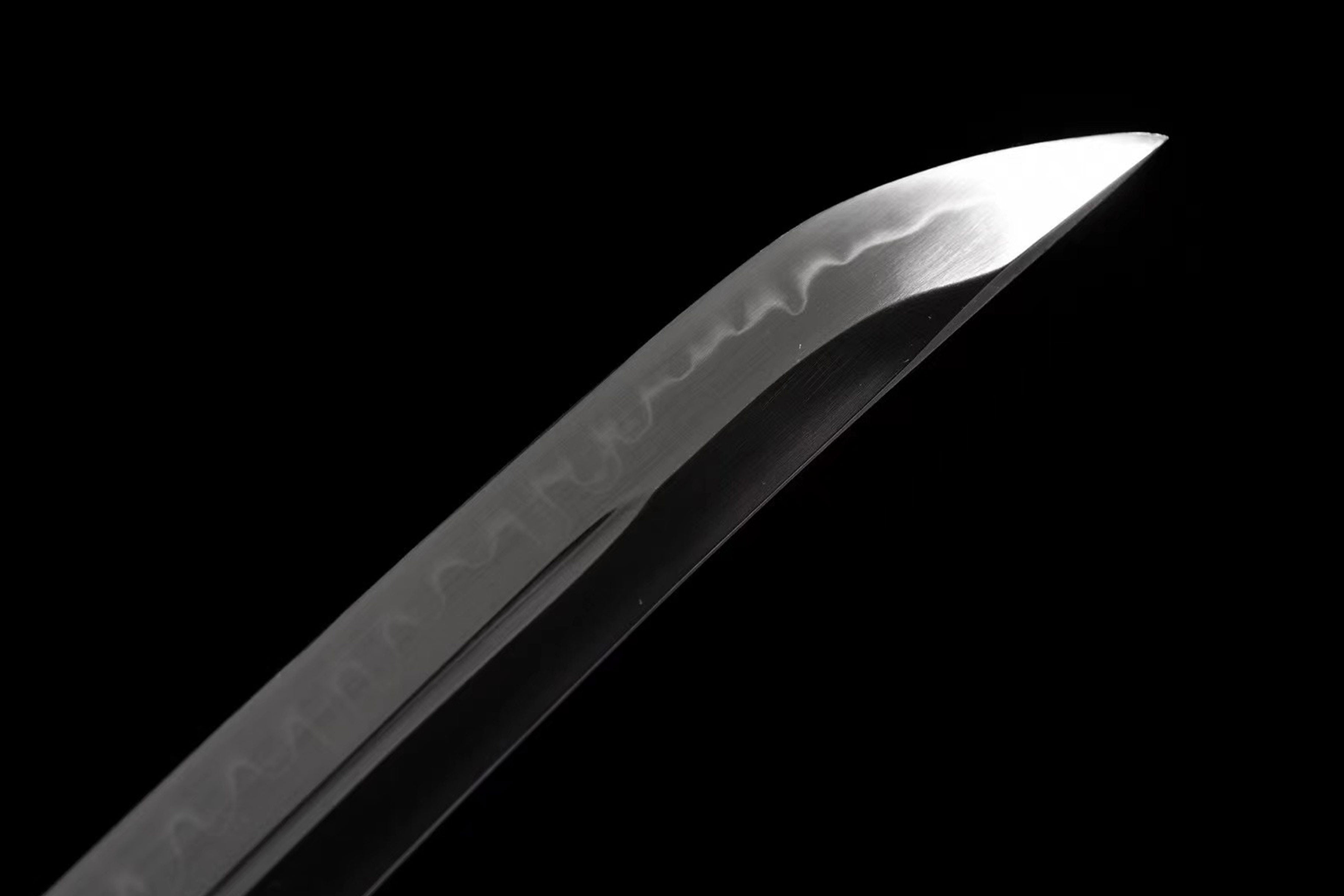 Hand Forged Japanese Tanto Kurohana-Mon Clay Tempering Blade(1095 Carbon Steel)