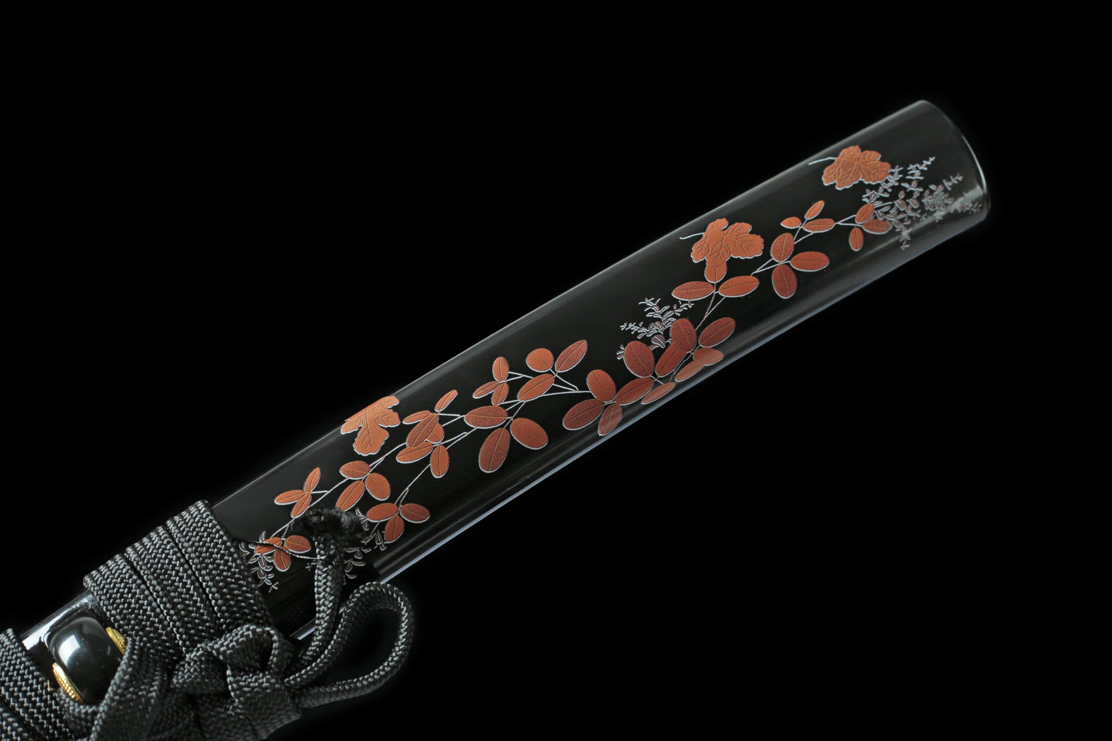 Hand Forged Japanese Tanto Kurohana-Mon Clay Tempering Blade(1095 Carbon Steel)