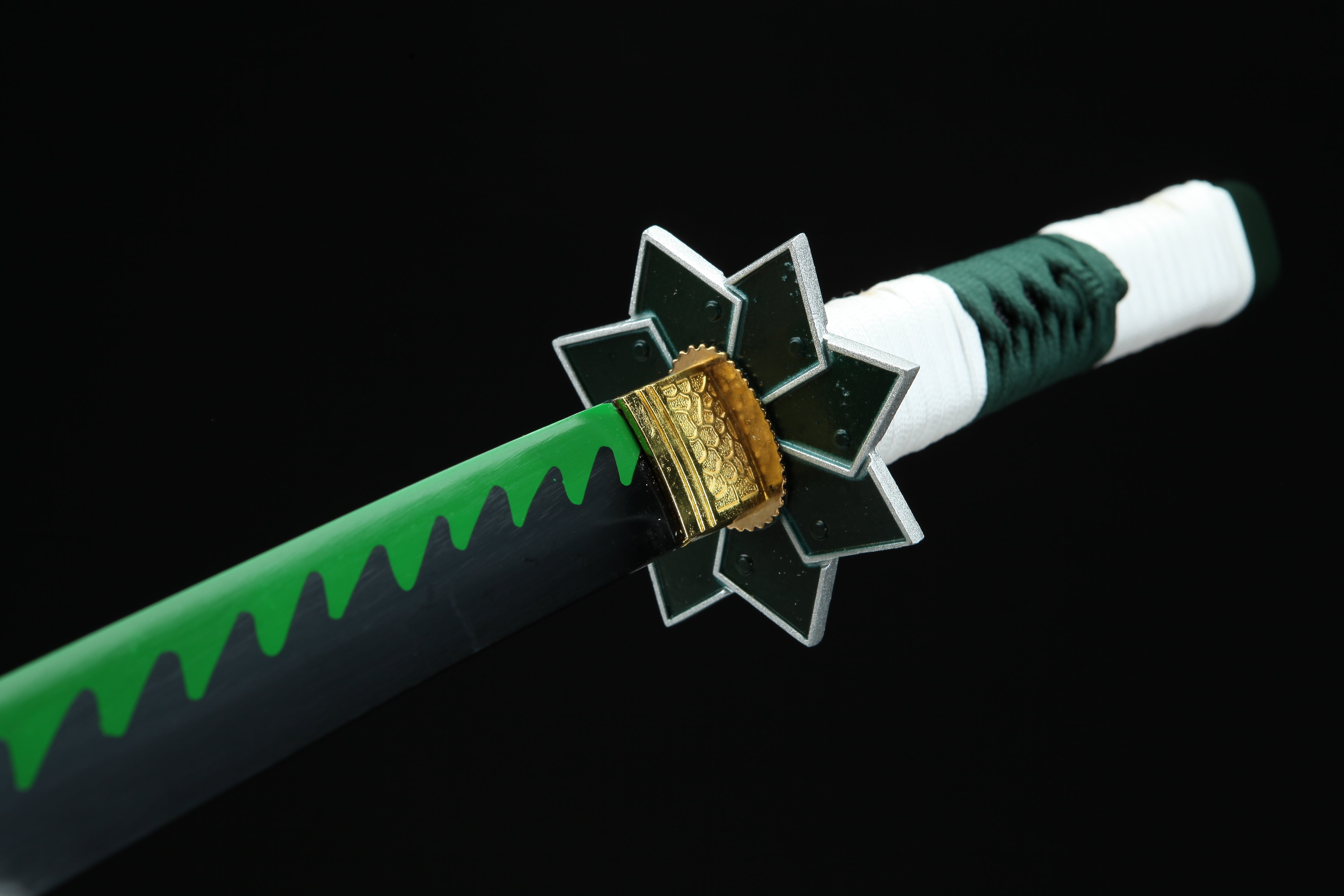 Hand Forged Demon Slayer Katana Shinazugawa Sanemi Nichirin Sword(1045 Carbon Steel)
