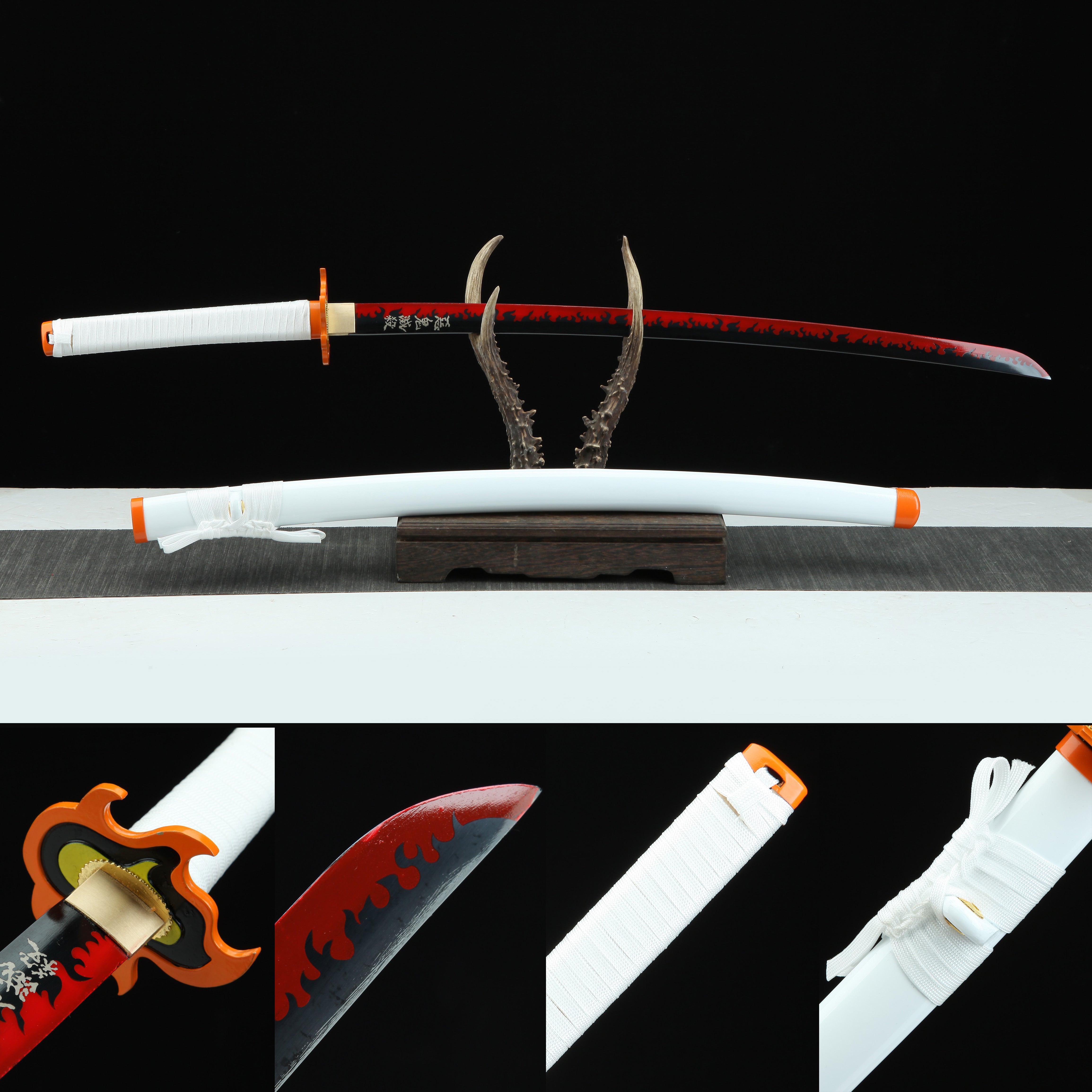 Hand Forged Demon Slayer Katana Rengoku Kyoujurou Nichirin Sword(1045 Carbon Steel)