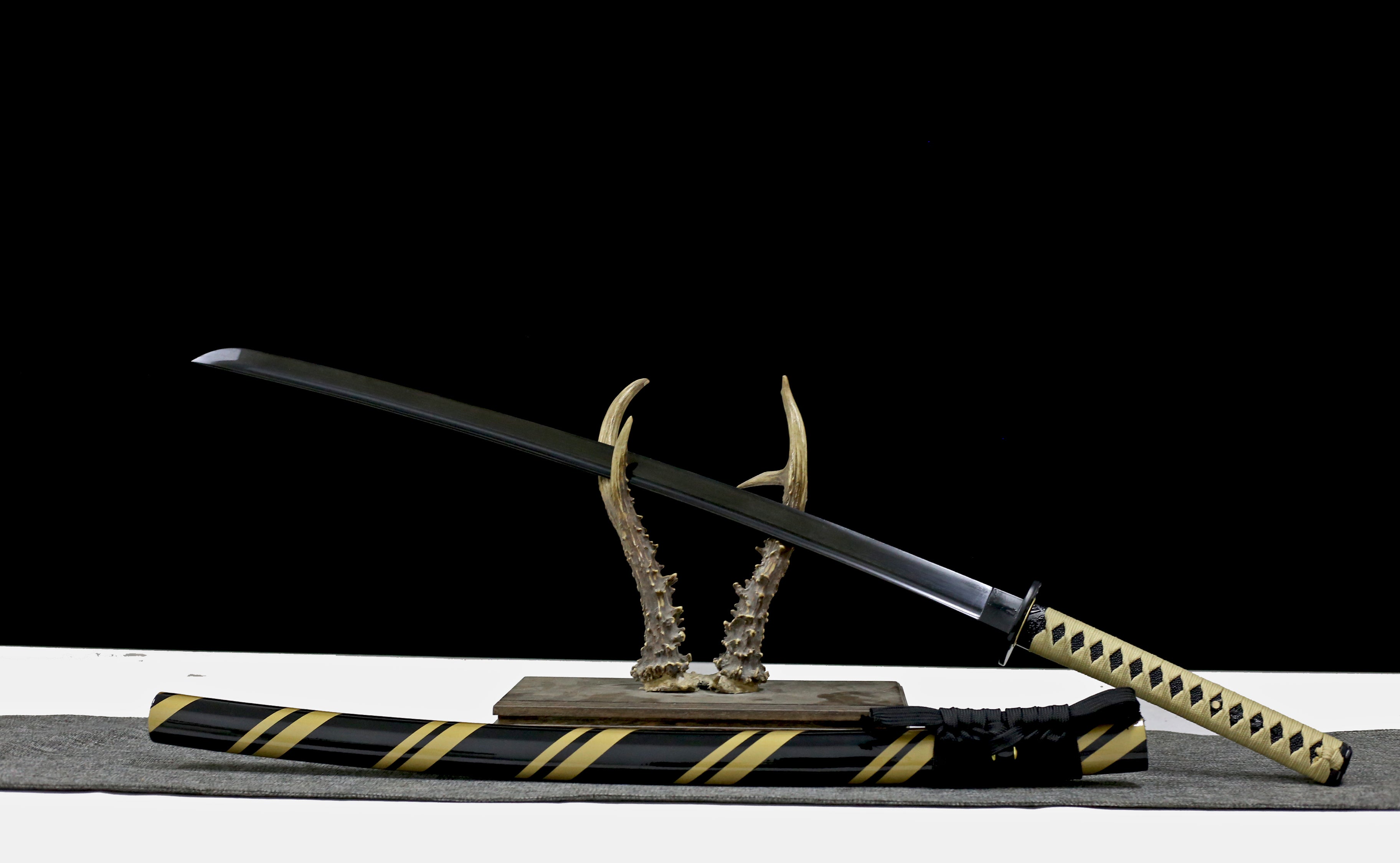 Hand Forged Japanese Katana Nethergate Blade(Damascus Steel)