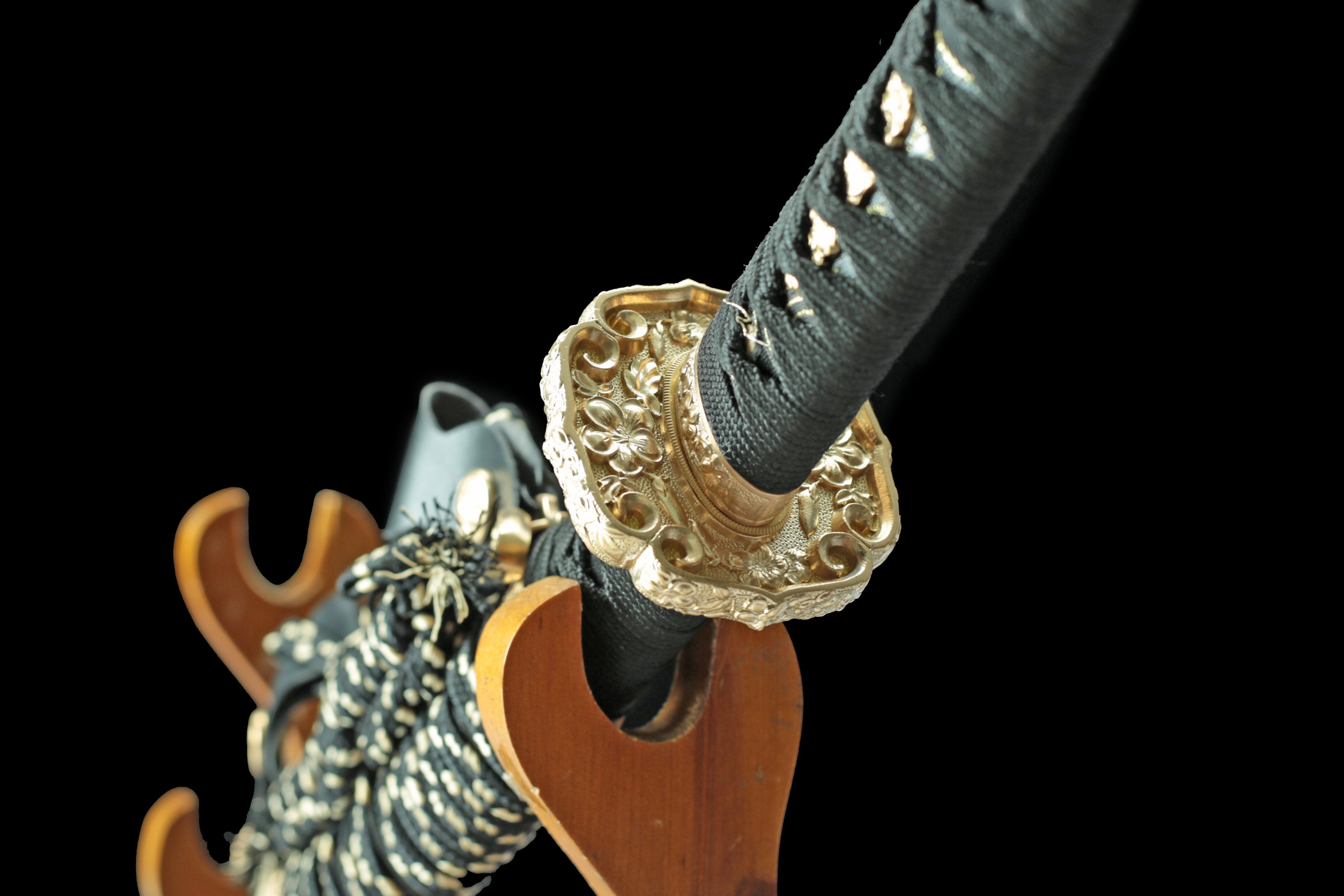 Hand Forged Japanese Tachi Onyx Demon Copper Mounted Blade(1060 Carbon Steel)