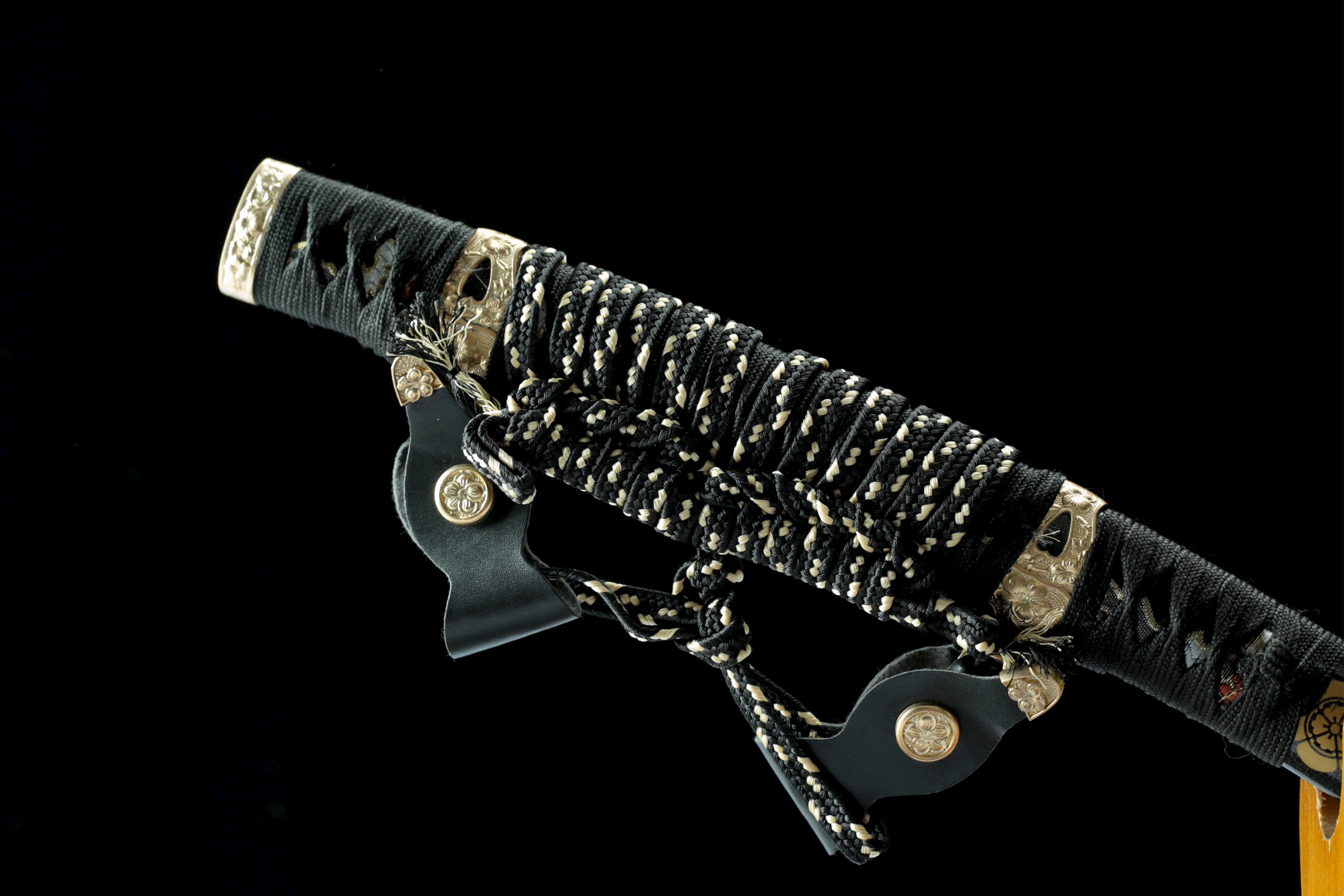 Hand Forged Japanese Tachi Onyx Demon Copper Mounted Blade(1060 Carbon Steel)
