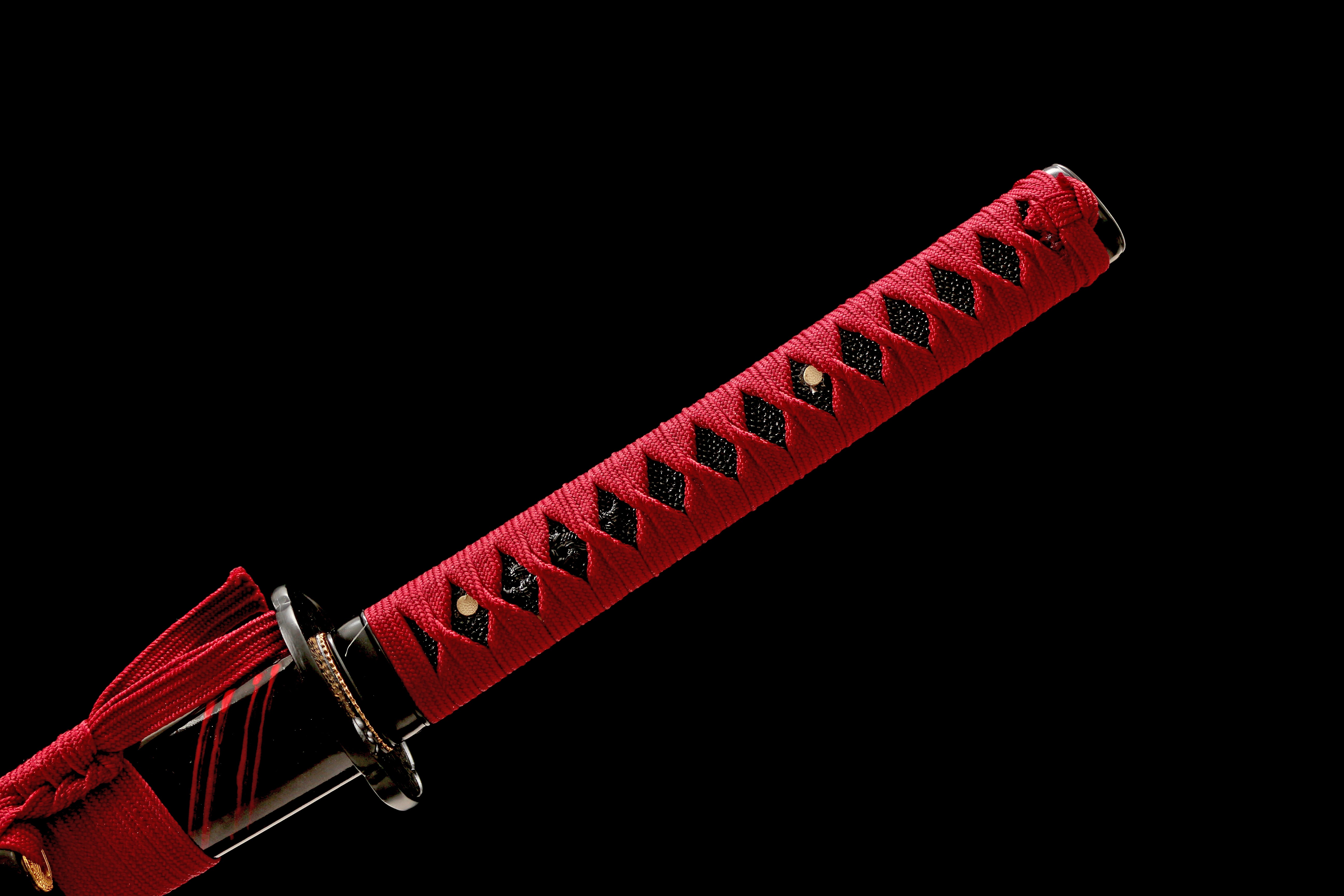 Hand Forged Japanese Katana Sharingan Edge Blade(1045 Carbon Steel)