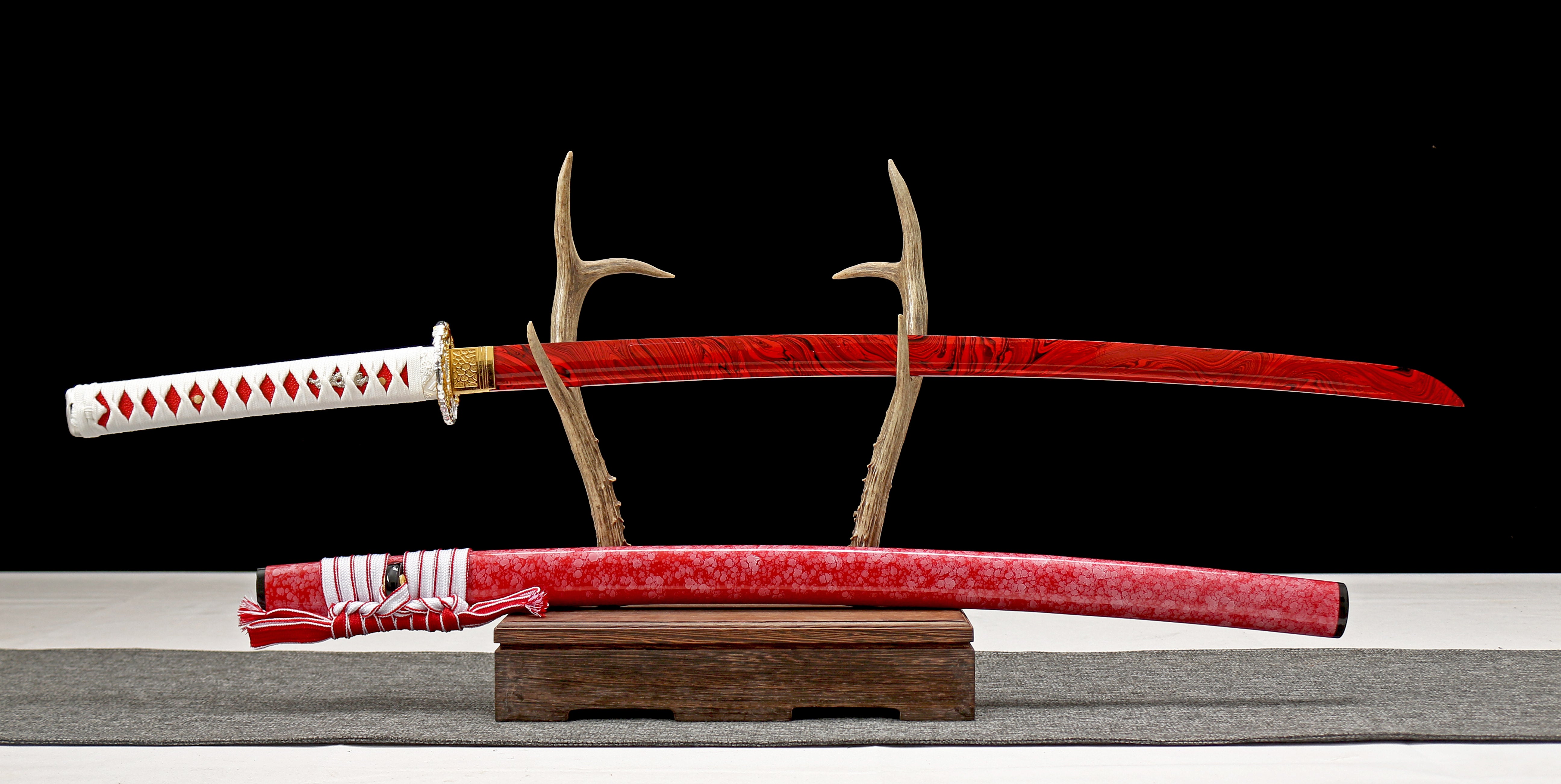 Hand Forged Japanese Katana Crimson Karma Blade(1095 Carbon Steel)