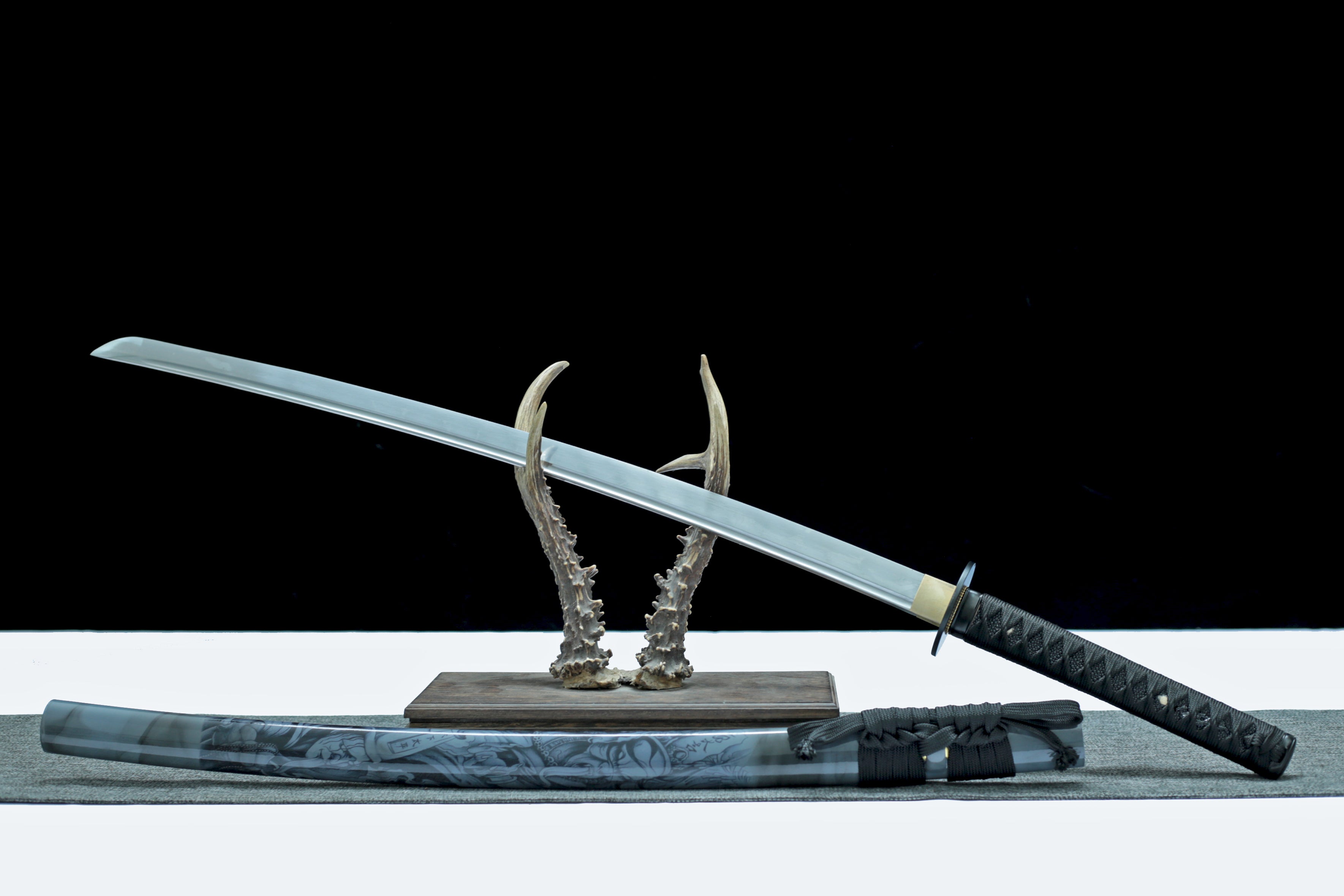 Hand Forged Japanese Katana Dual Reapers Blade(1095 Carbon Steel)