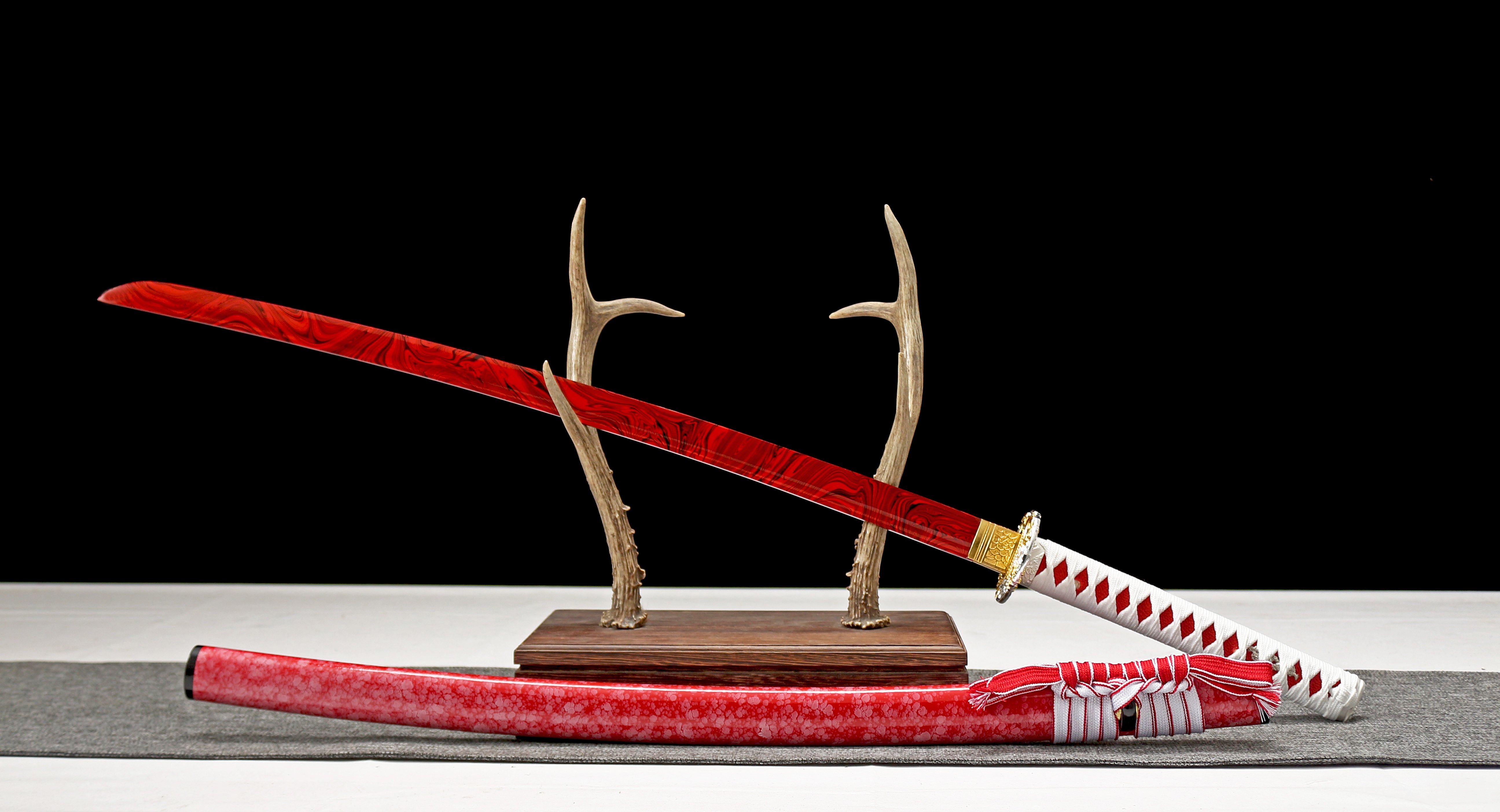 Hand Forged Japanese Katana Crimson Karma Blade(1095 Carbon Steel)