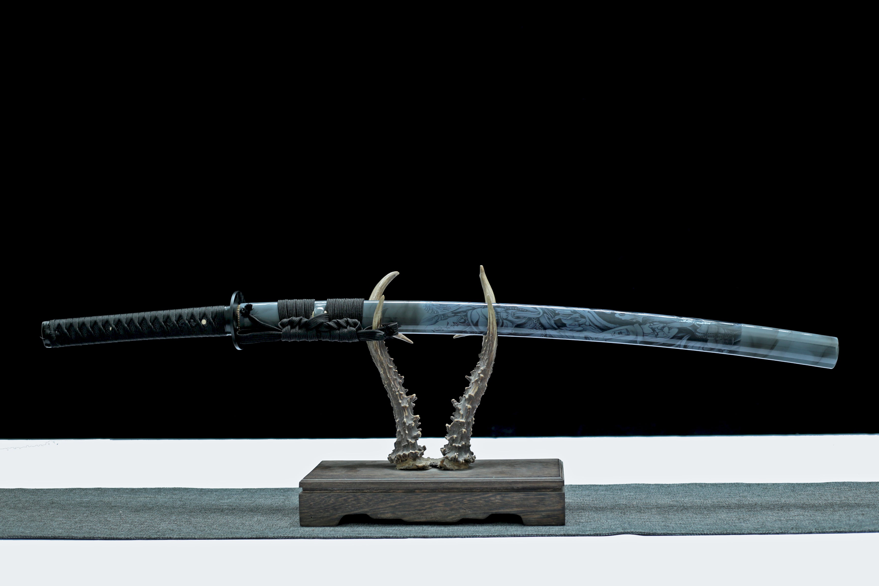 Hand Forged Japanese Katana Dual Reapers Blade(1095 Carbon Steel)