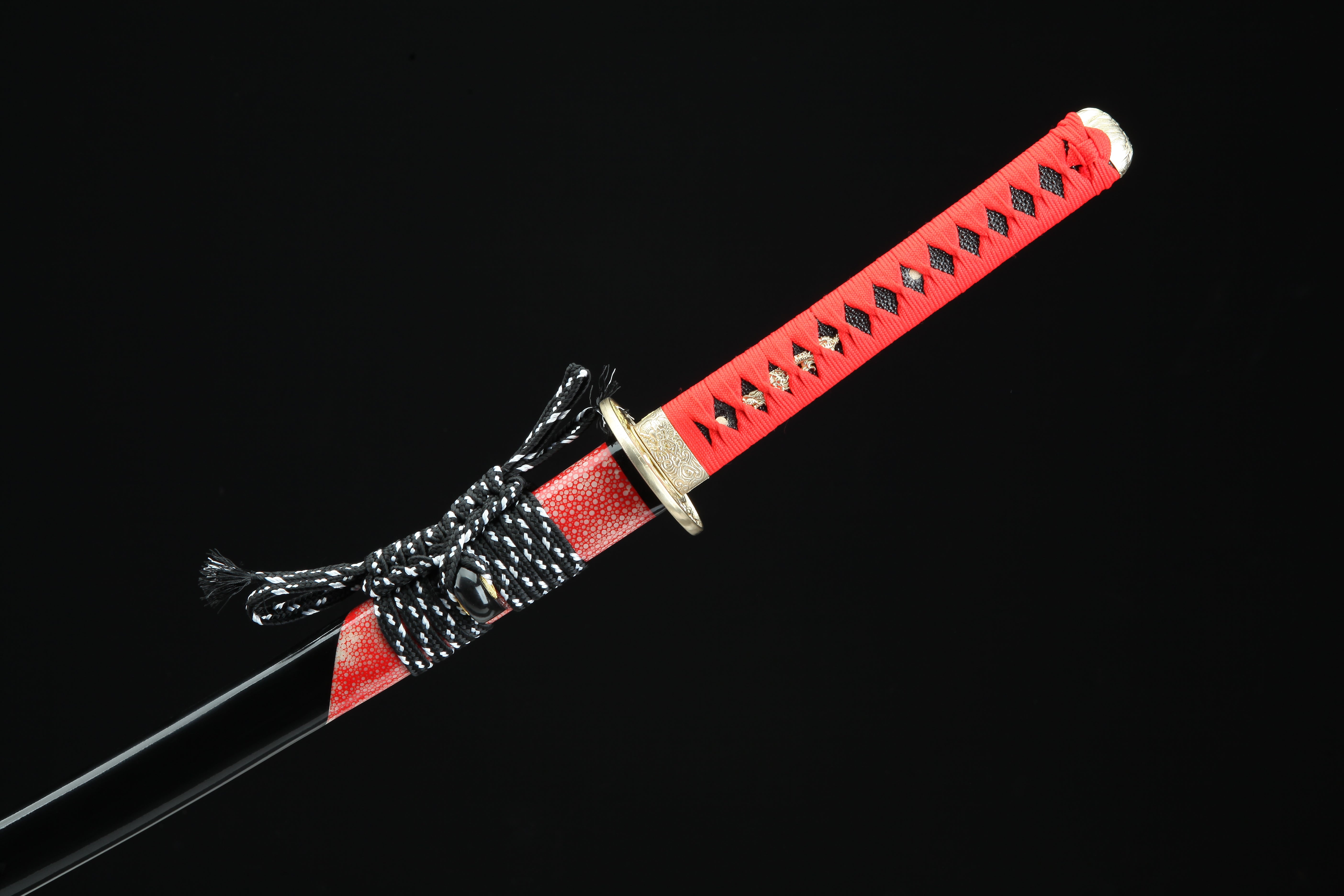 Hand Forged Japanese Katana Crimson Fortune’s Edge Blade(1095 Carbon Steel)