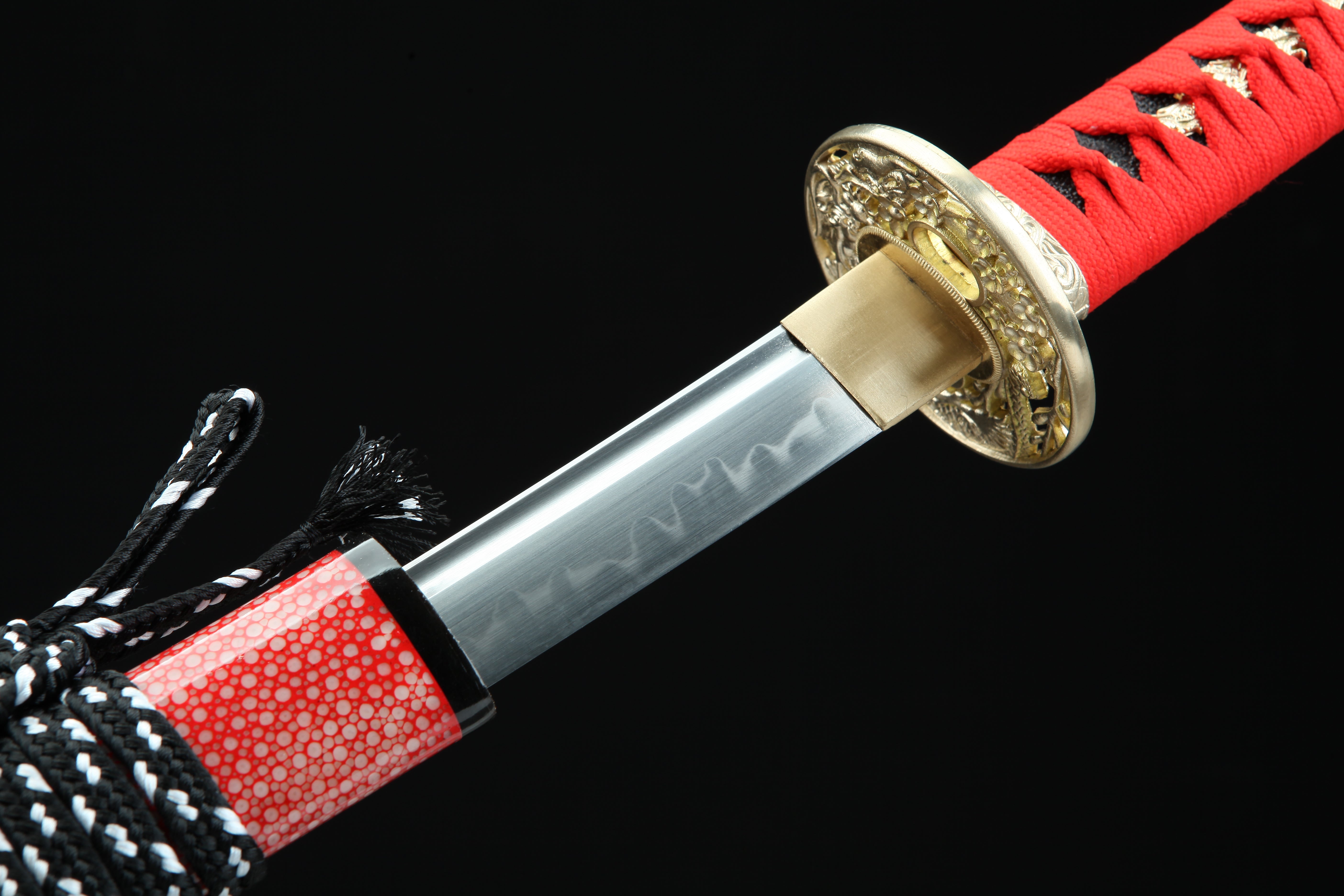Hand Forged Japanese Katana Crimson Fortune’s Edge Blade(1095 Carbon Steel)