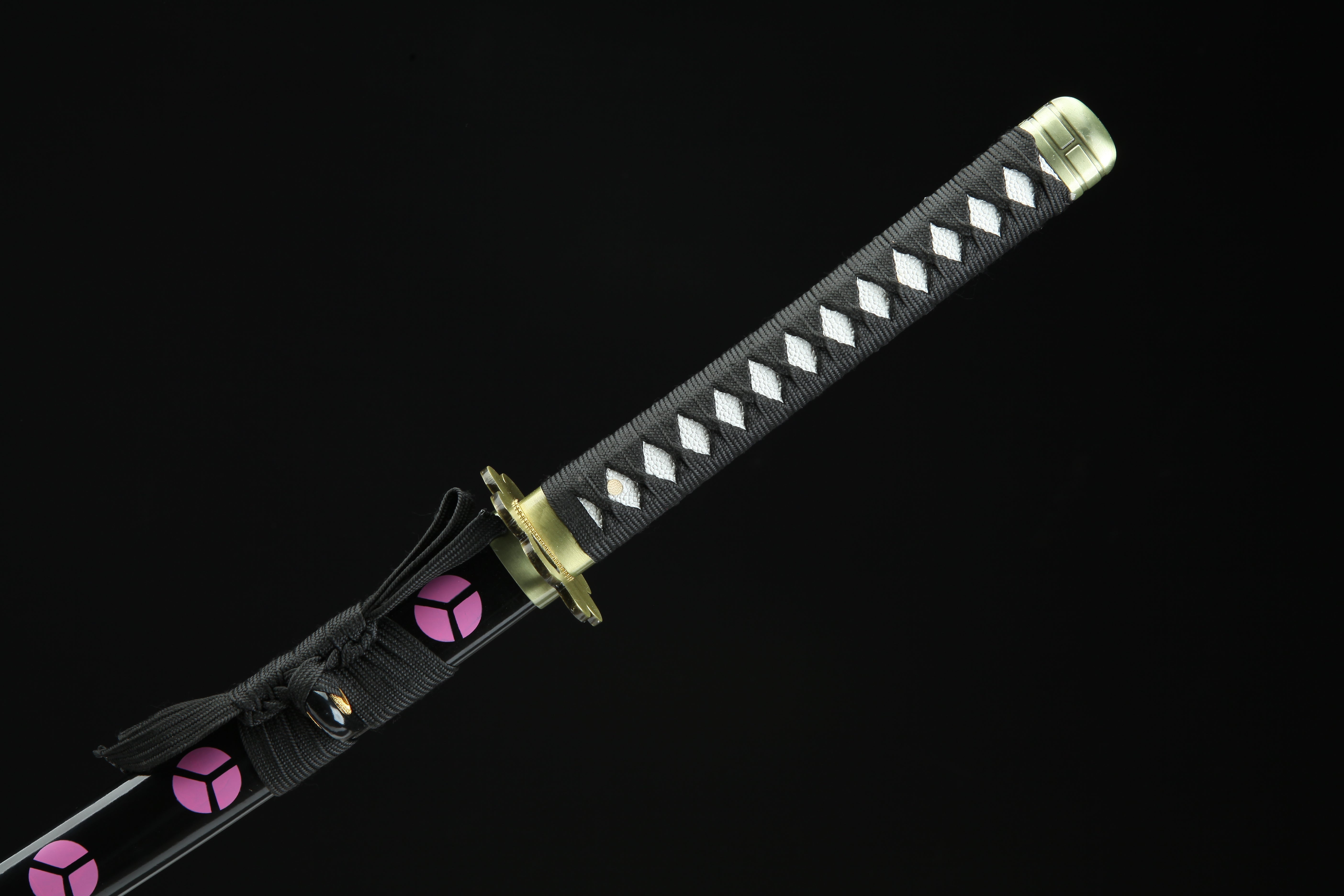 Hand Forged ONE PIECE Japanese Katana Roronoa Zoro Kiku-o-mizu Blade(1045 Carbon Steel)