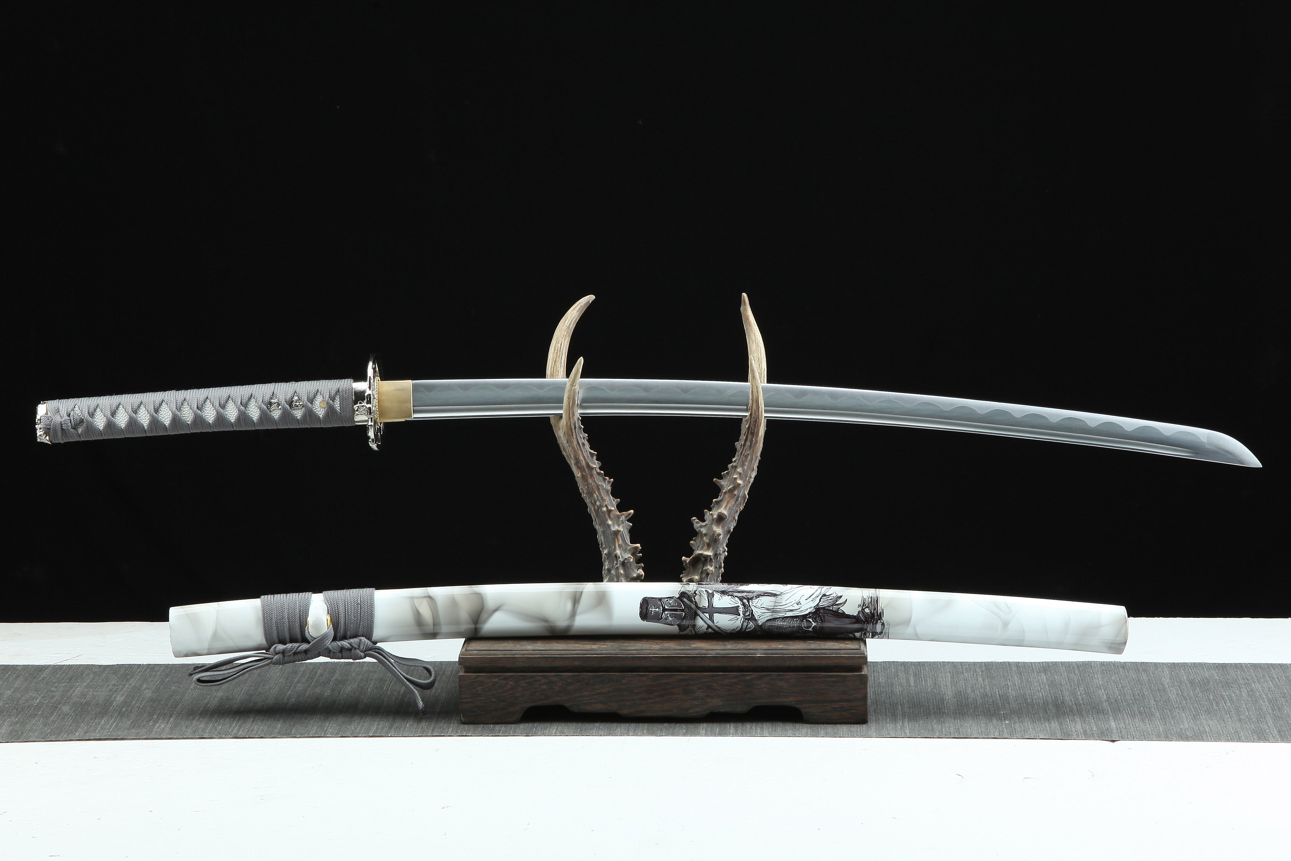 Hand Forged Japanese Katana Gui Kuhaku Blade(1045 Carbon Steel)