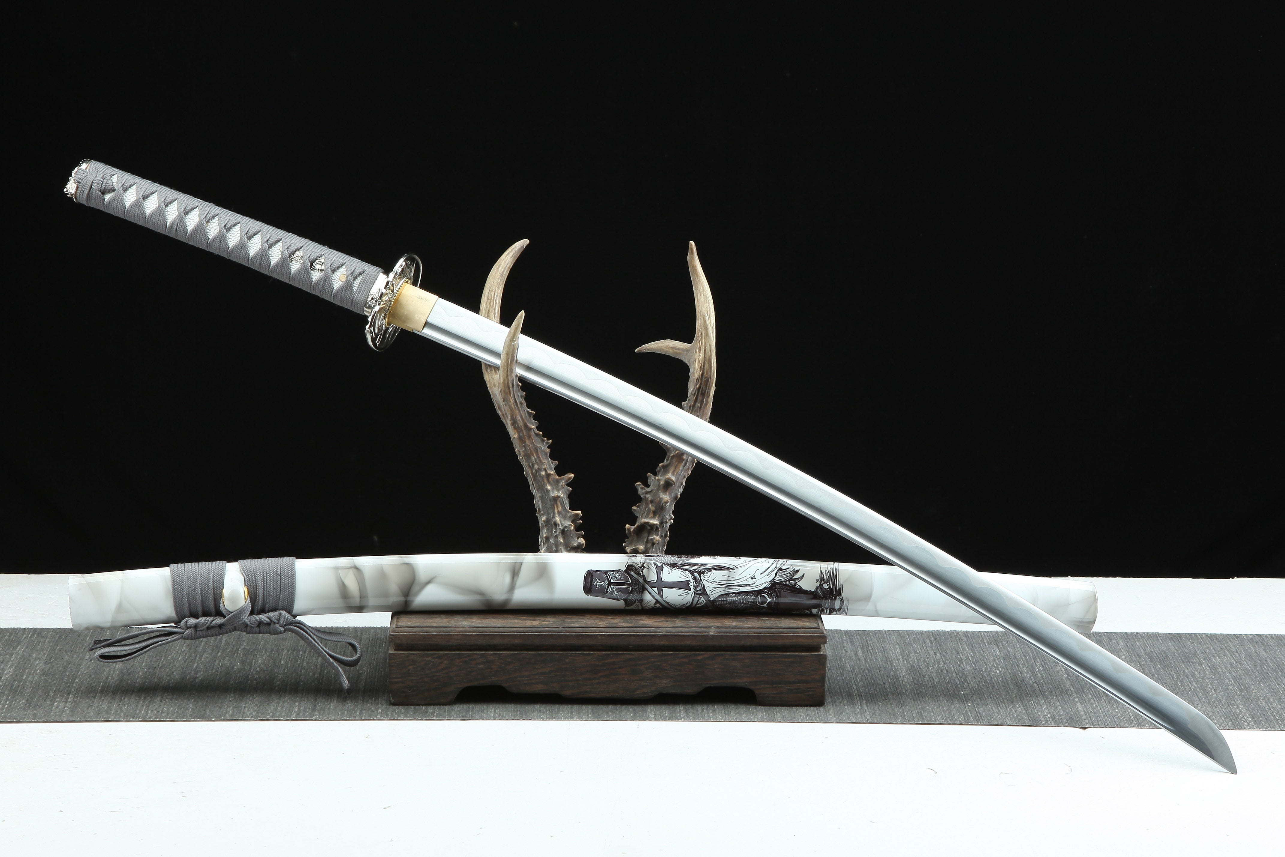 Hand Forged Japanese Katana Gui Kuhaku Blade(1045 Carbon Steel)