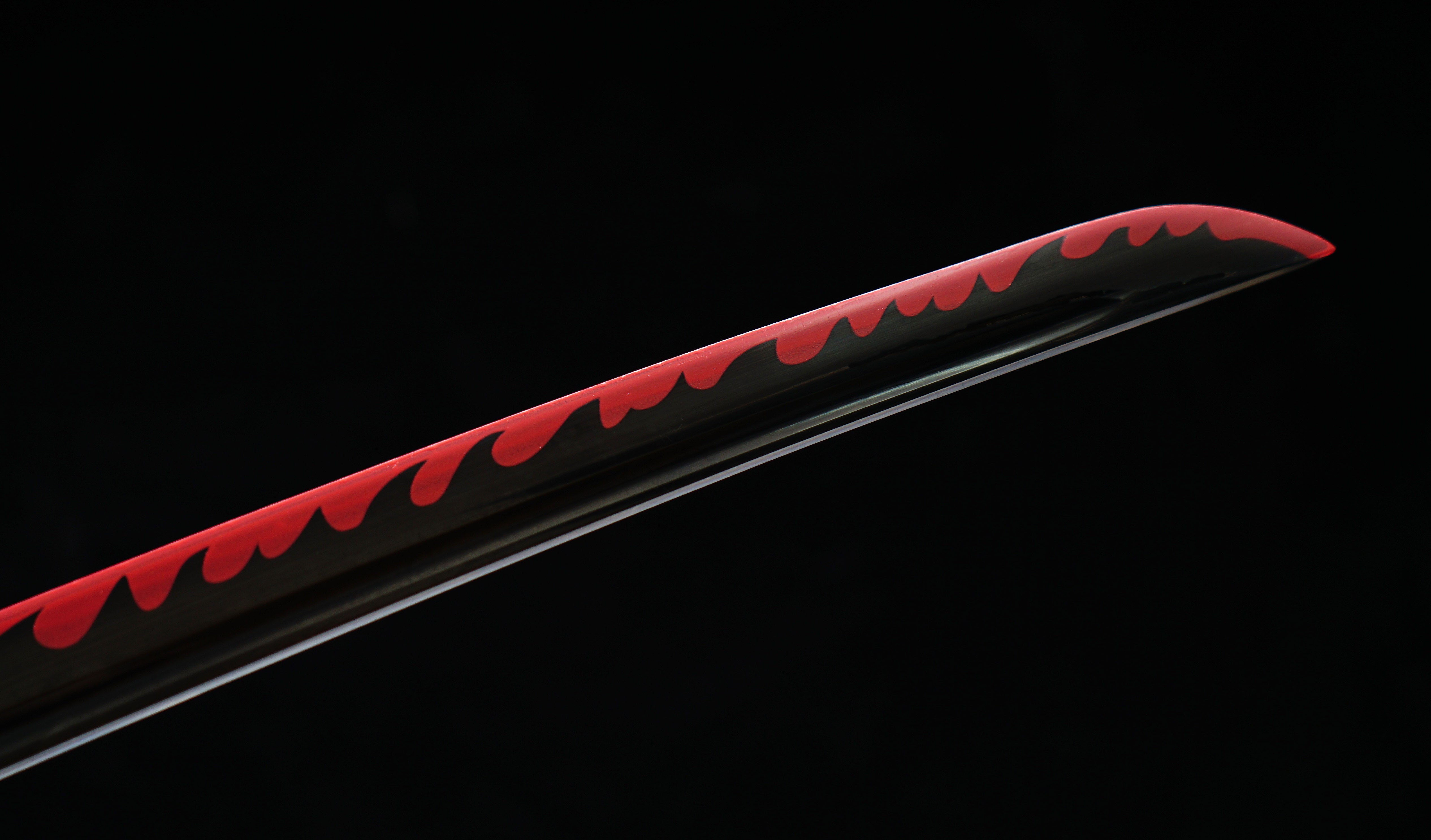 Hand Forged Demon Slayer Katana Kanroji Mitsuri Nichirin Sword(1045 Carbon Steel)